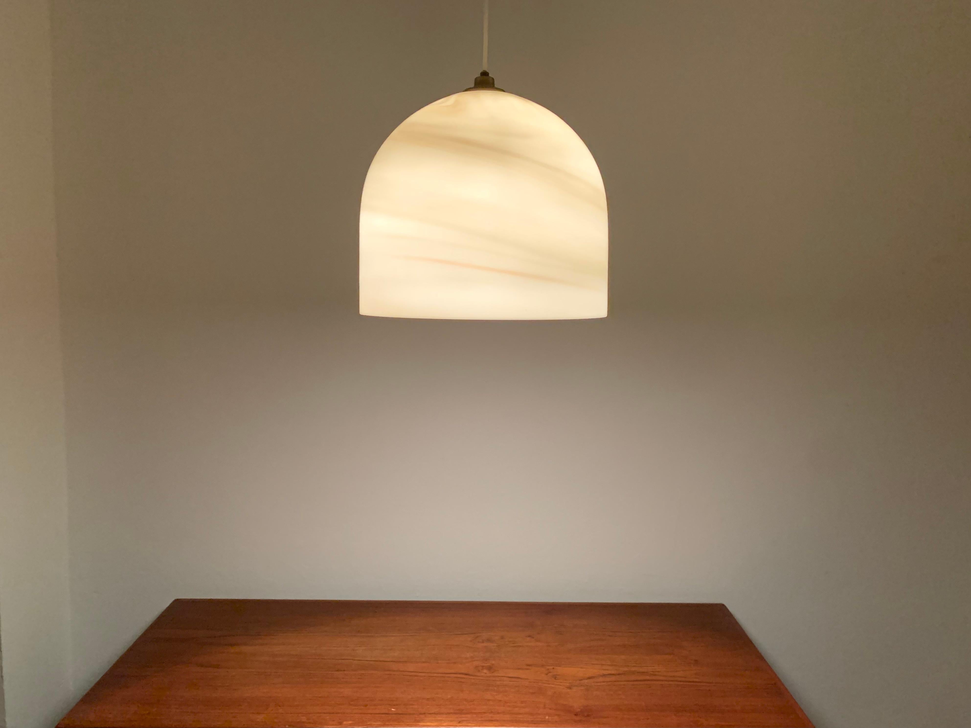 Mid-20th Century Carrara Glass Pendant by Peill and Putzler For Sale