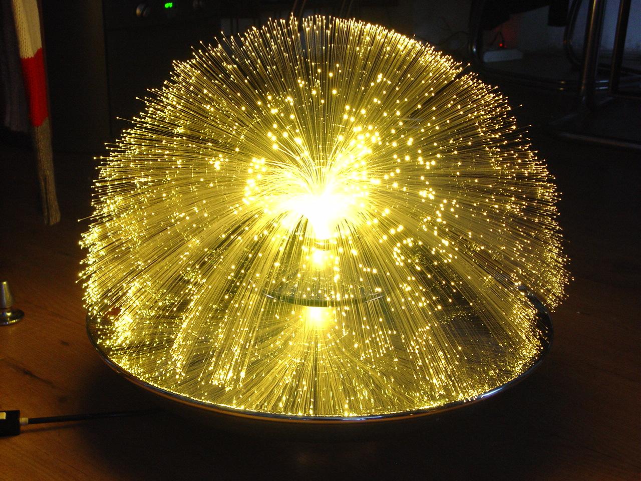 Carrara Italy Space Age Big Optical Fiber Lamp Years '70 Design In Excellent Condition For Sale In Biella, IT