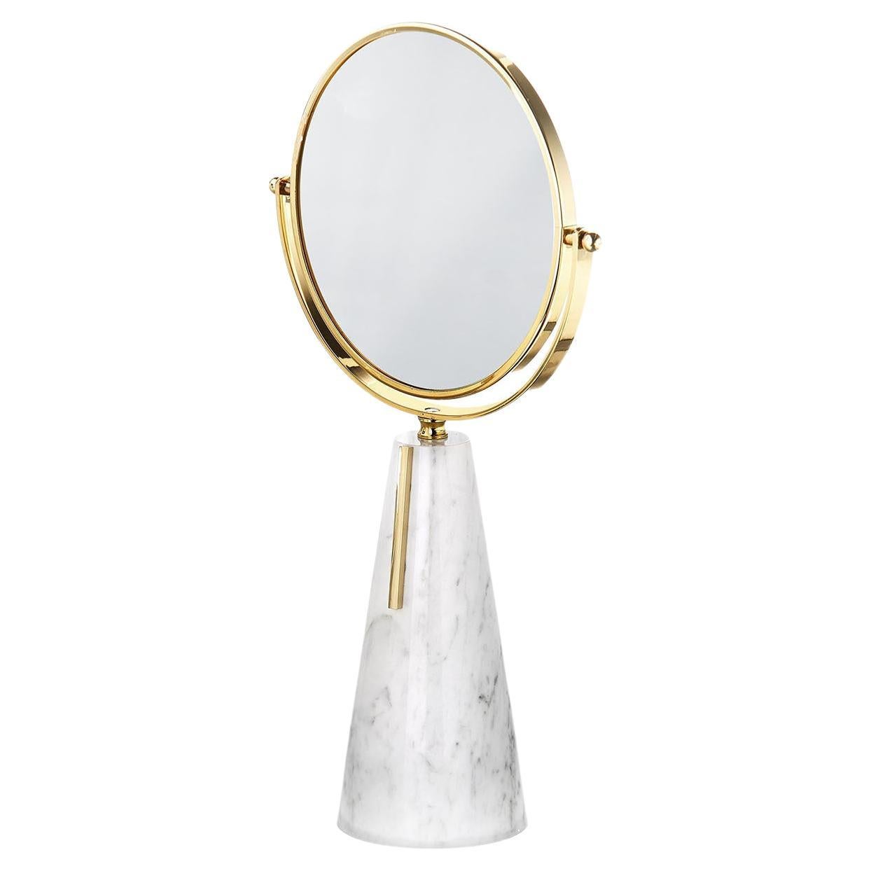 Carrara Jewels Collection Table Mirror by Il Paralume Marina For Sale