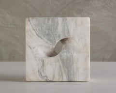 Carrara Marble Abstract Sculpture Unsigned, 20th C