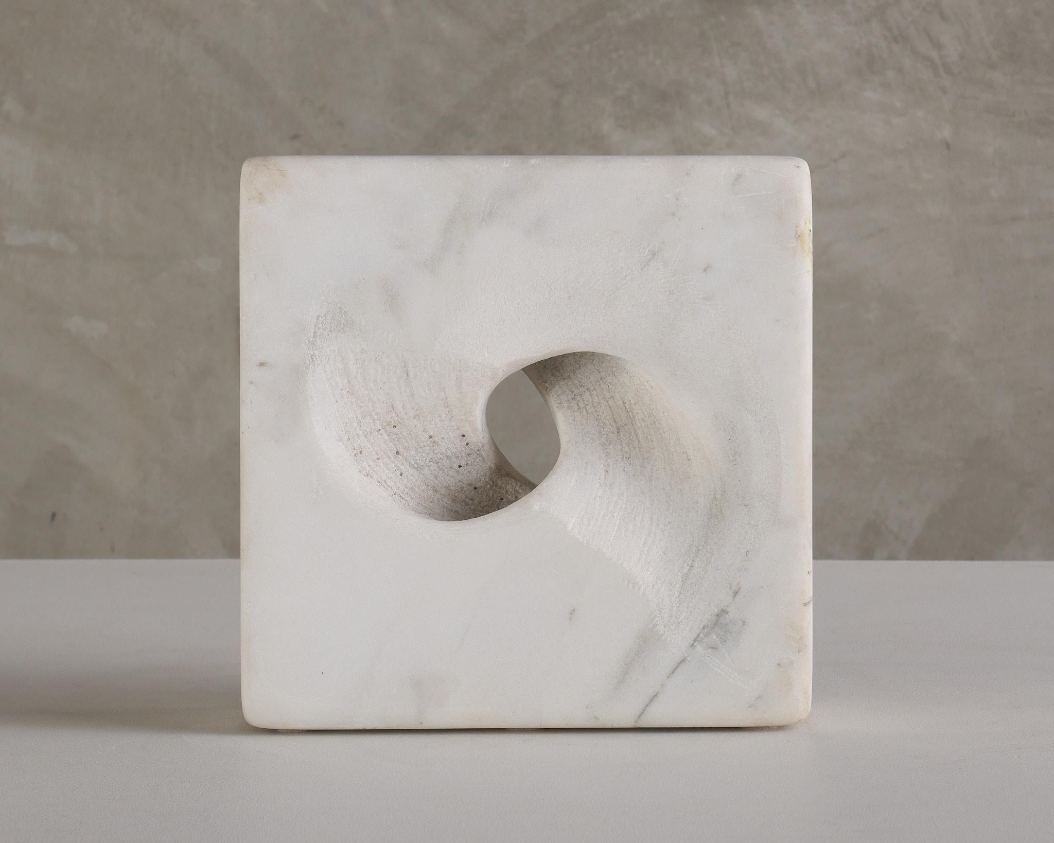 Unknown Carrara Marble Abstract Sculpture Unsigned, 20th C For Sale