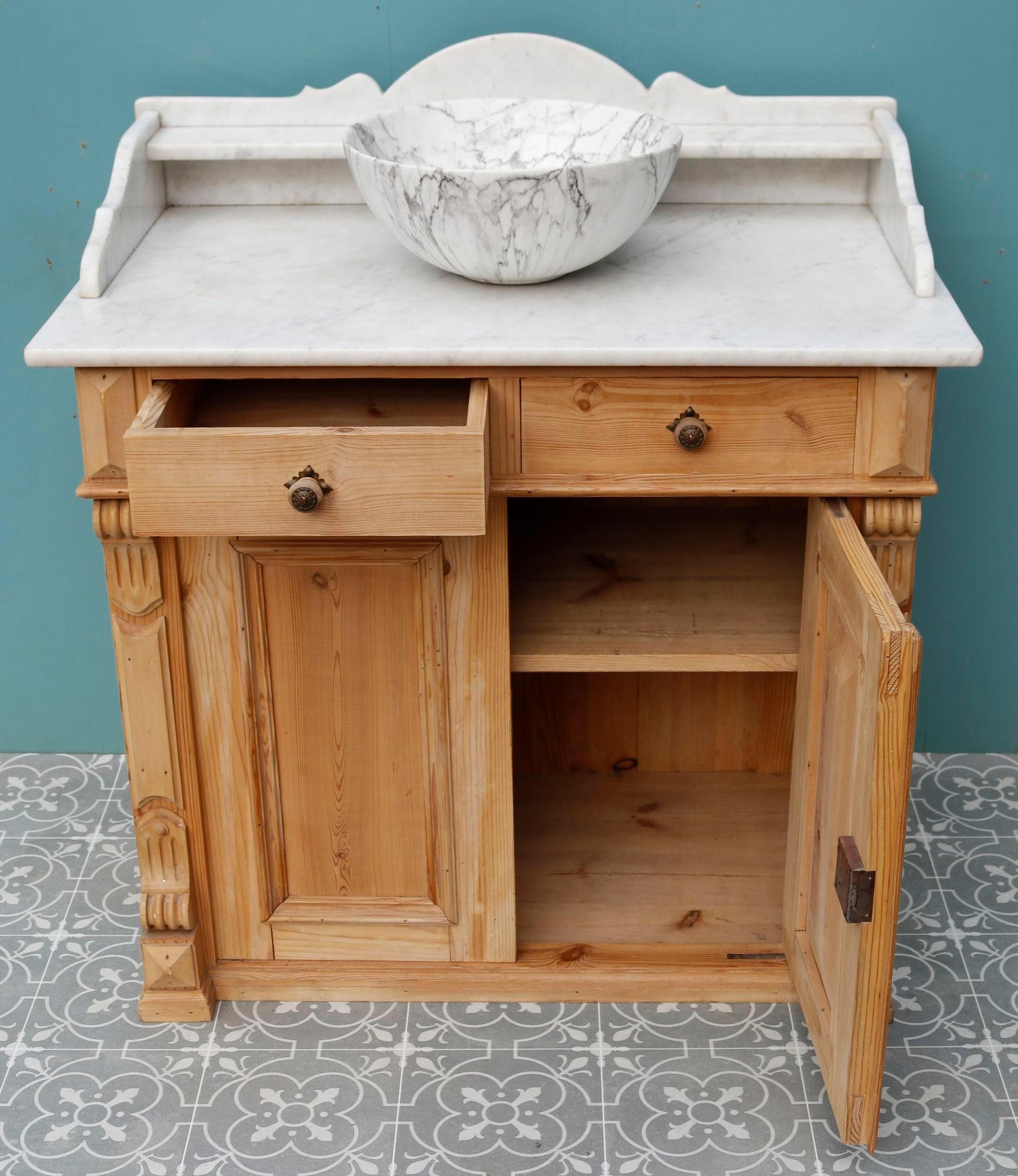 Carrara Marble Antique Wash Basin For Sale at 1stDibs