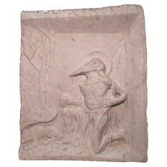 San Jerónimo en bajorrelieve de mármol de Carrara