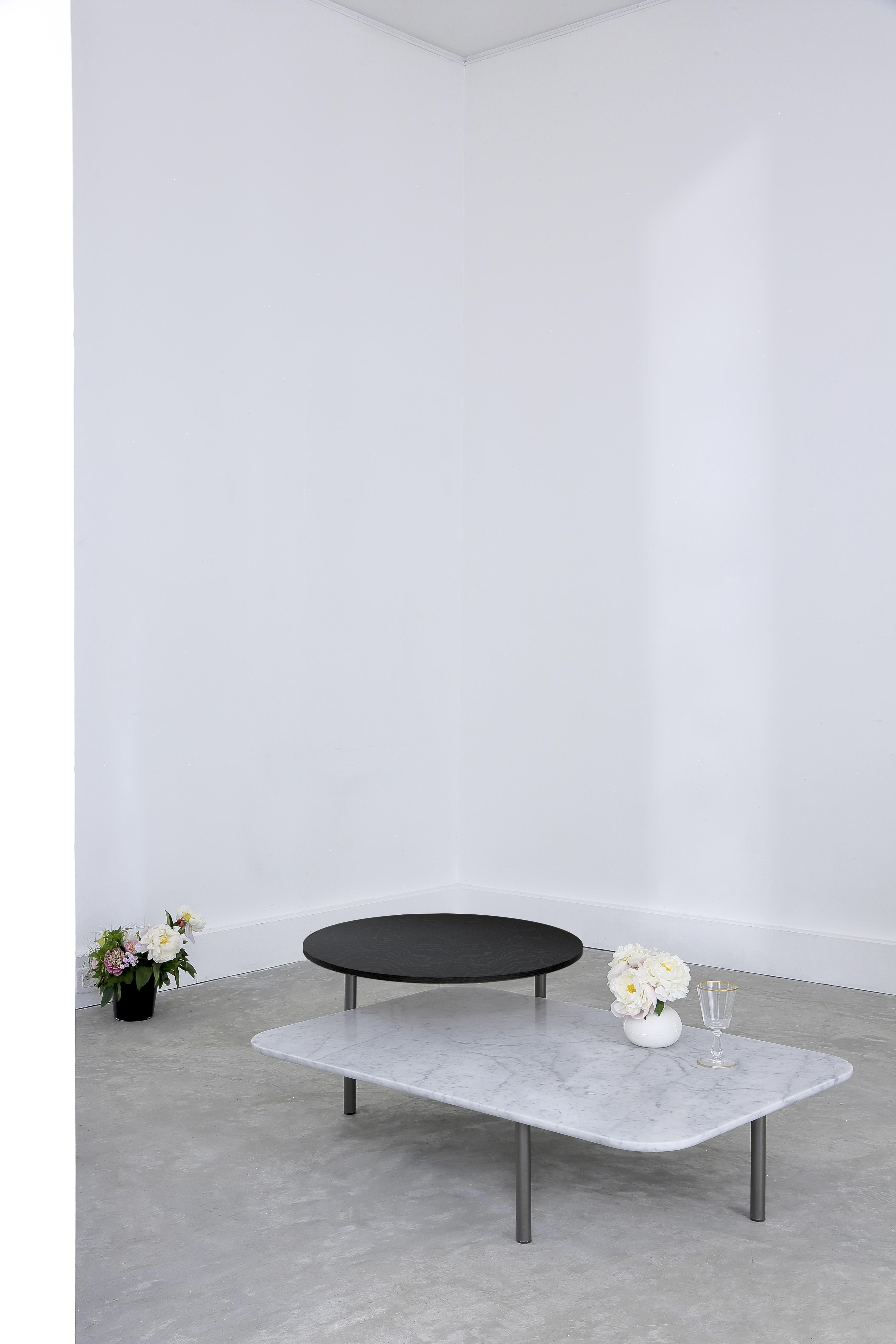 Modern Carrara Marble Bitop Coffee Table by Rodolfo Dordoni