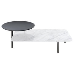 Mesa baja Bitop de mármol de Carrara de Rodolfo Dordoni