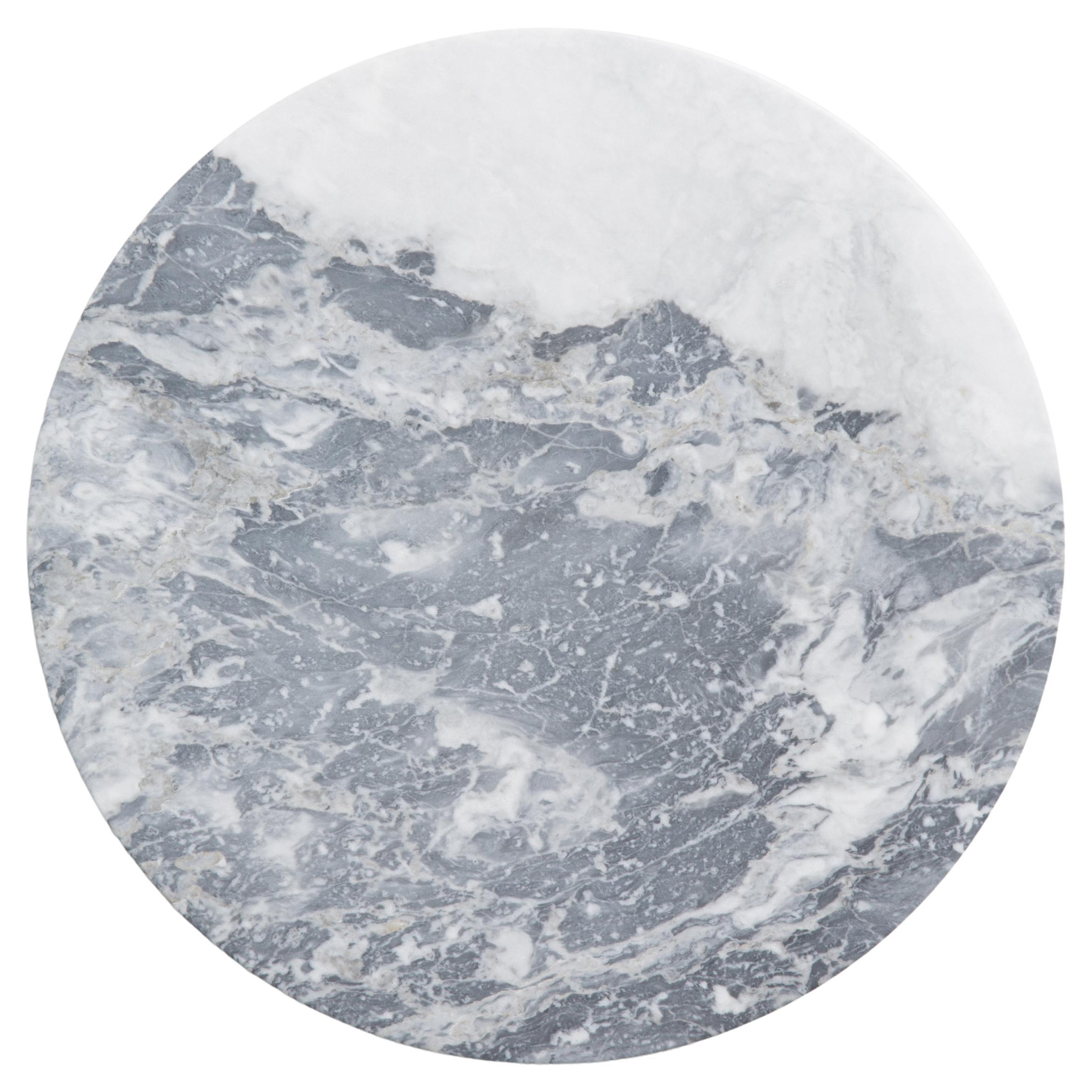 Grigio-Tablett aus Carrara-Marmor mit Bramanten von Stories of Italy