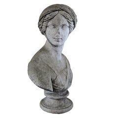 Carrara Marble Bust of a Veiled Grand Italian Lady