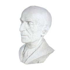Busto di anziano in marmo di Carrara