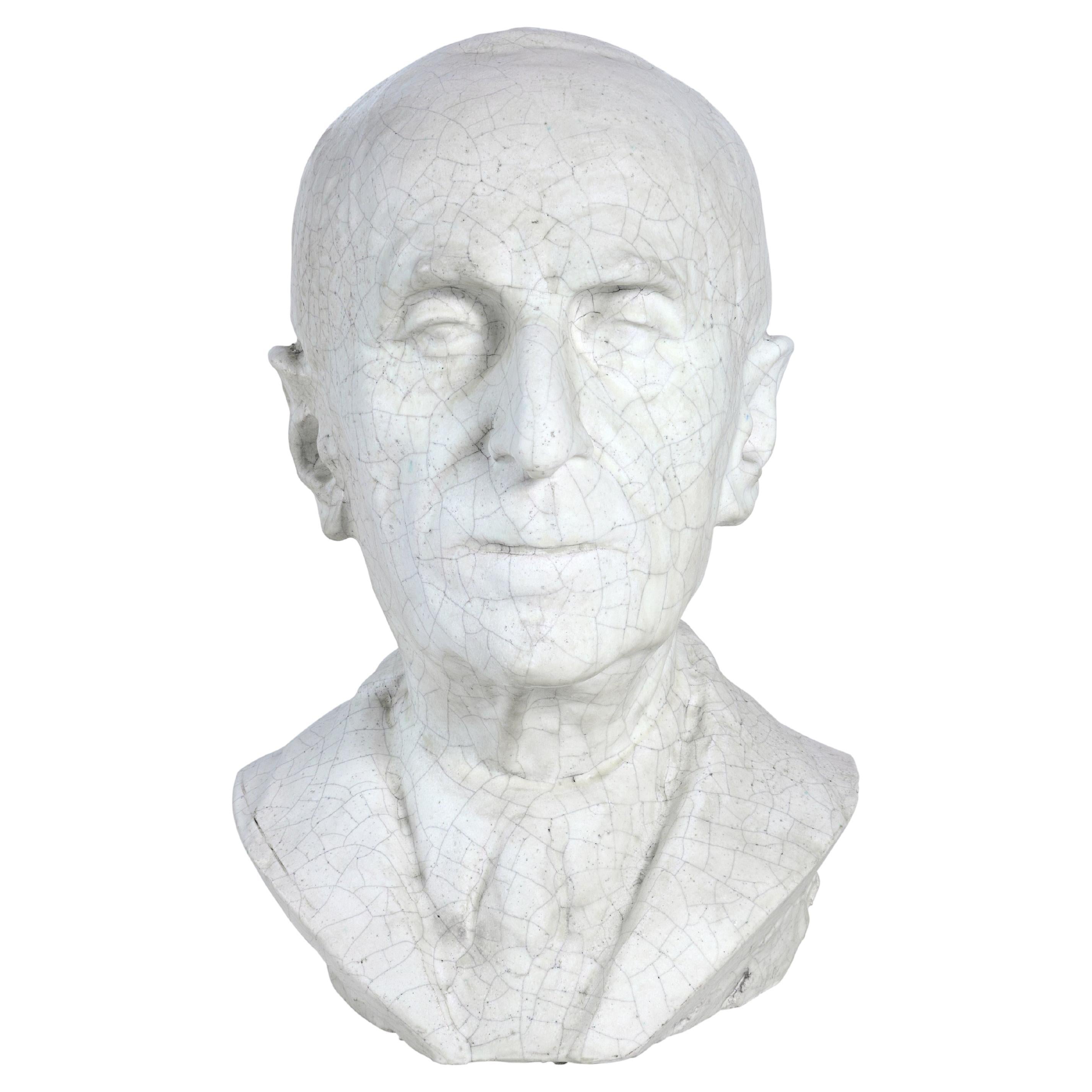 Carrara Marble Bust of an Elder