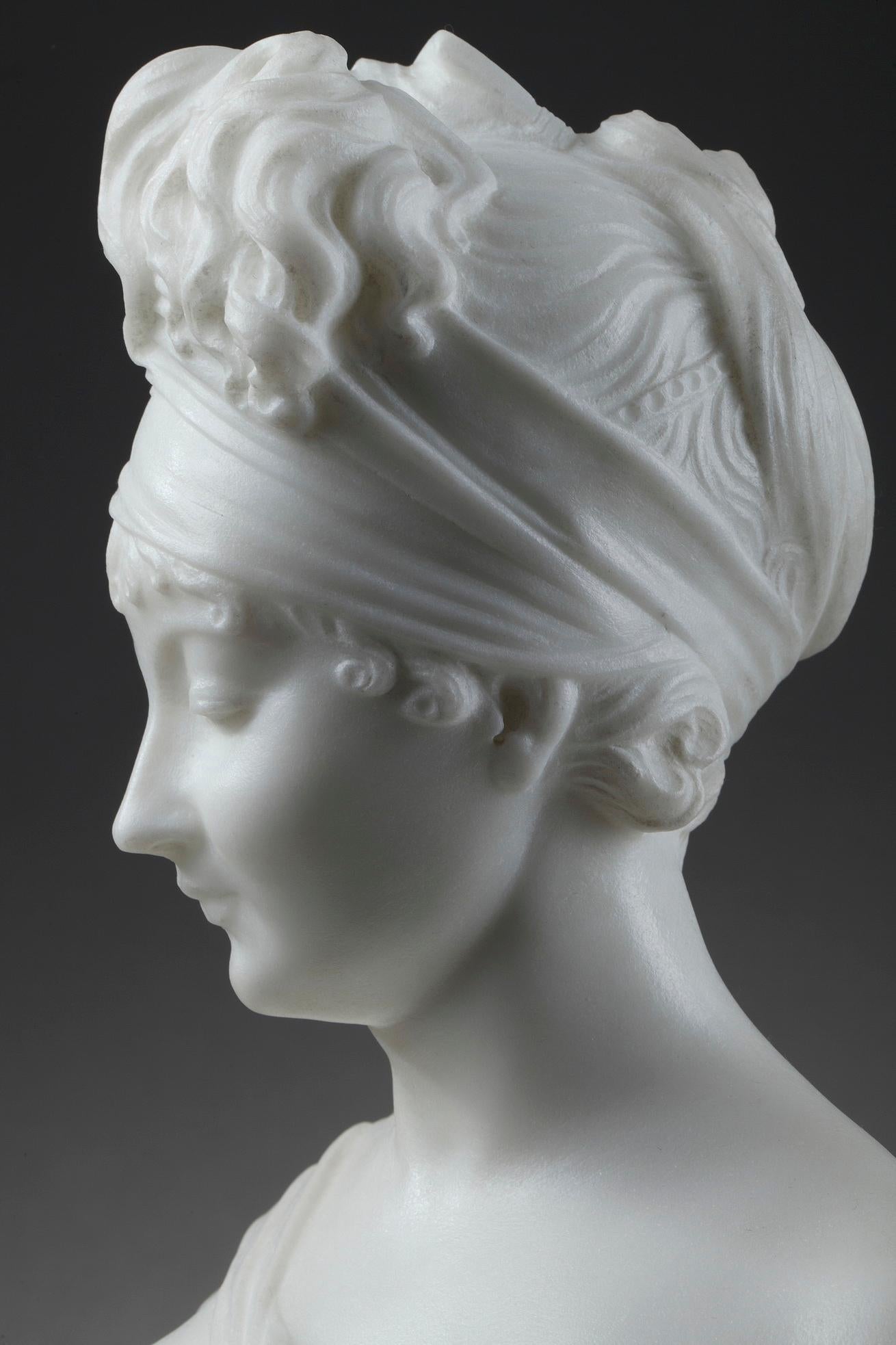 Carrara Marble Bust of Juliette Récamier after Joseph Chinard 5