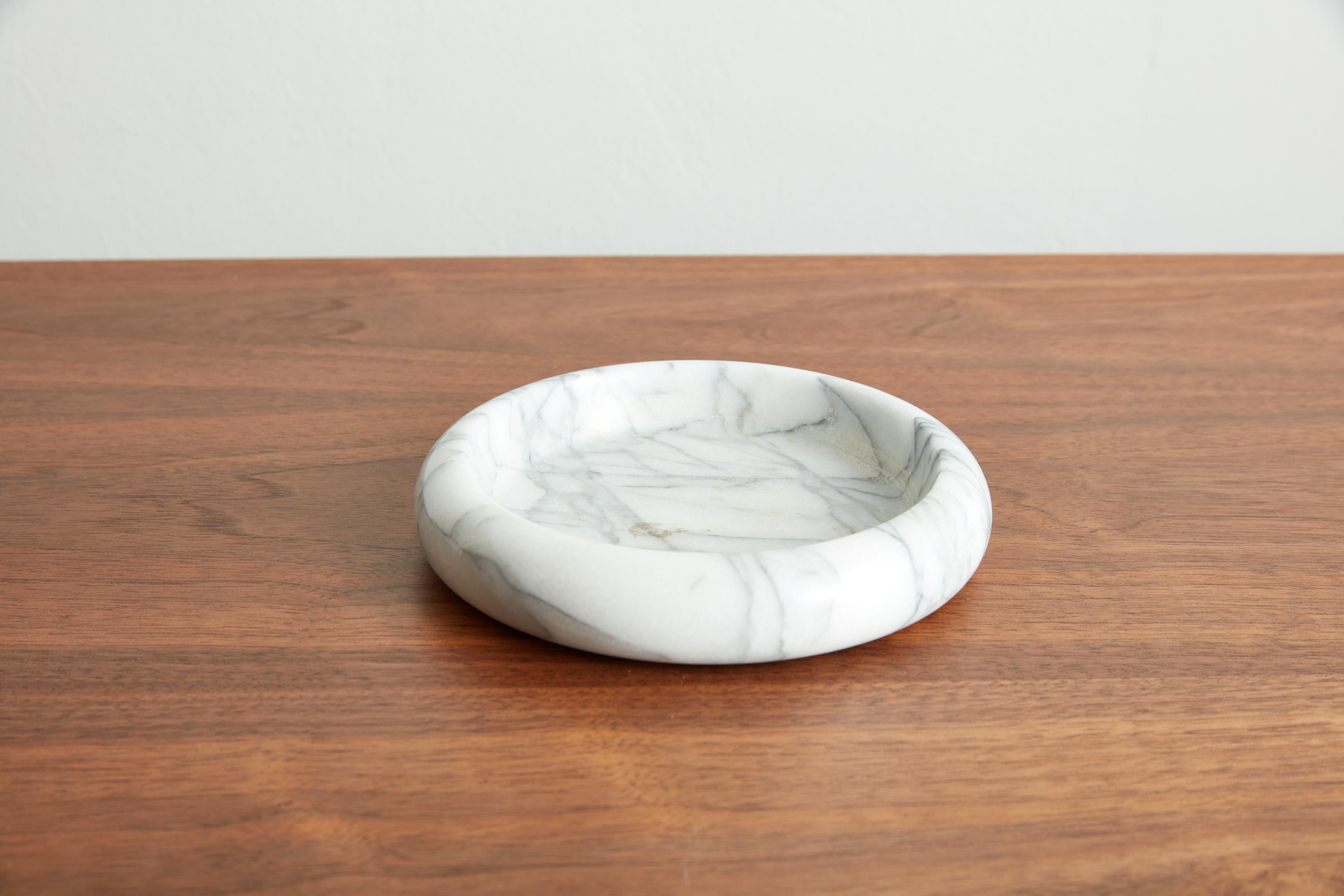 Italian Carrara marble catchall - perfect to throw keys or use as beautiful ashtray.