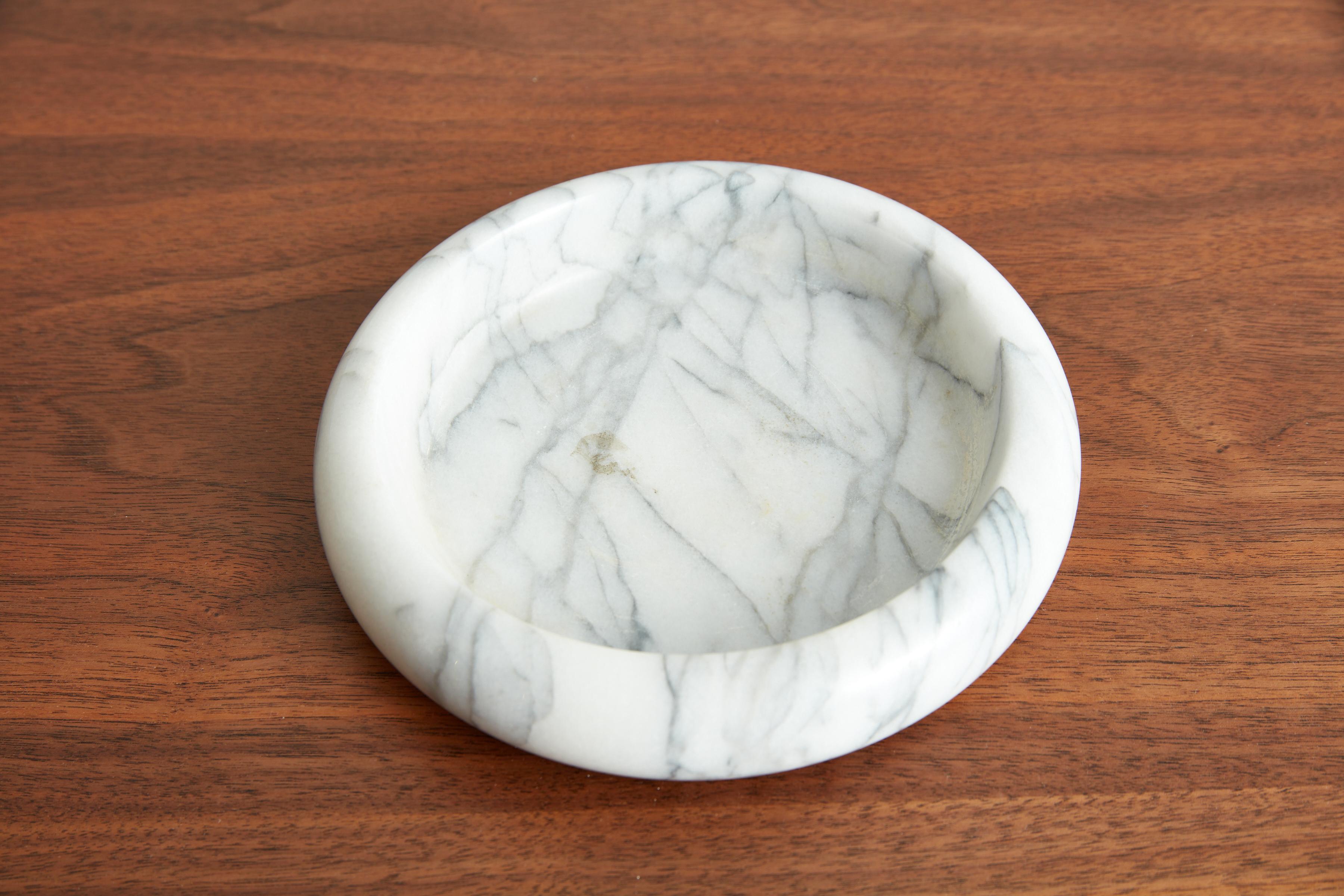 Italian Carrara Marble Catchall For Sale