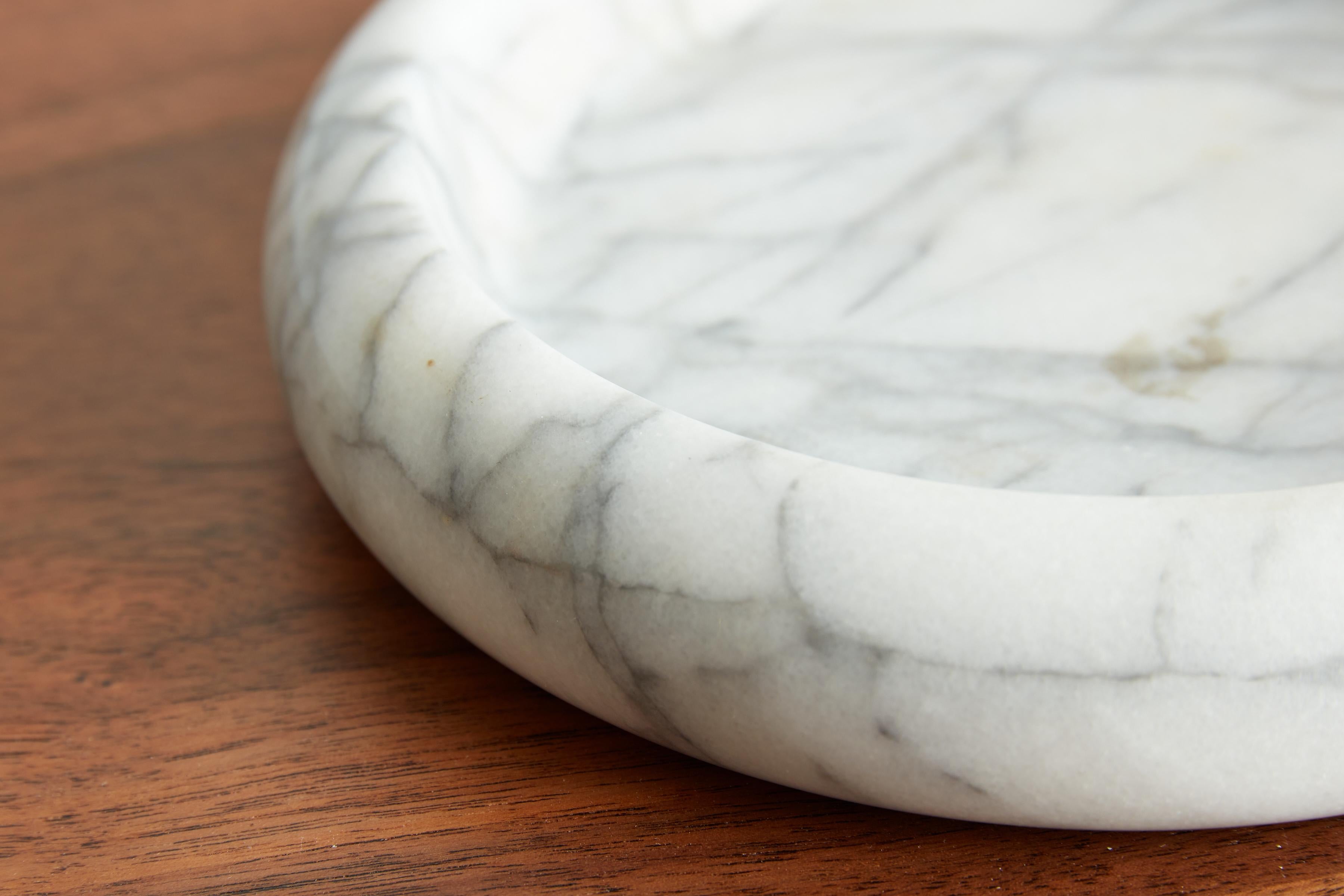 Mid-20th Century Carrara Marble Catchall For Sale