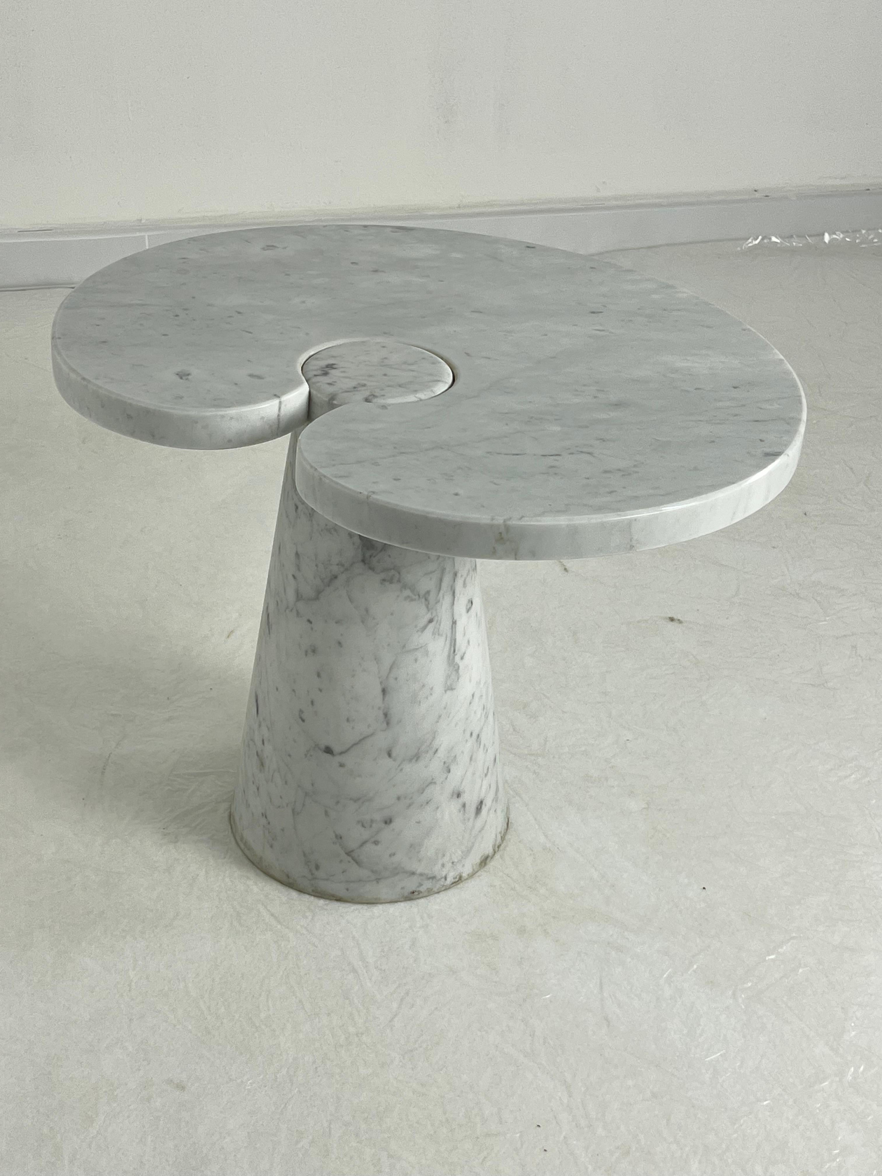 Table basse en marbre de Carrare attribuée à Angelo Mangiarotti pour Skipper, 1971 Bon état - En vente à Palermo, IT