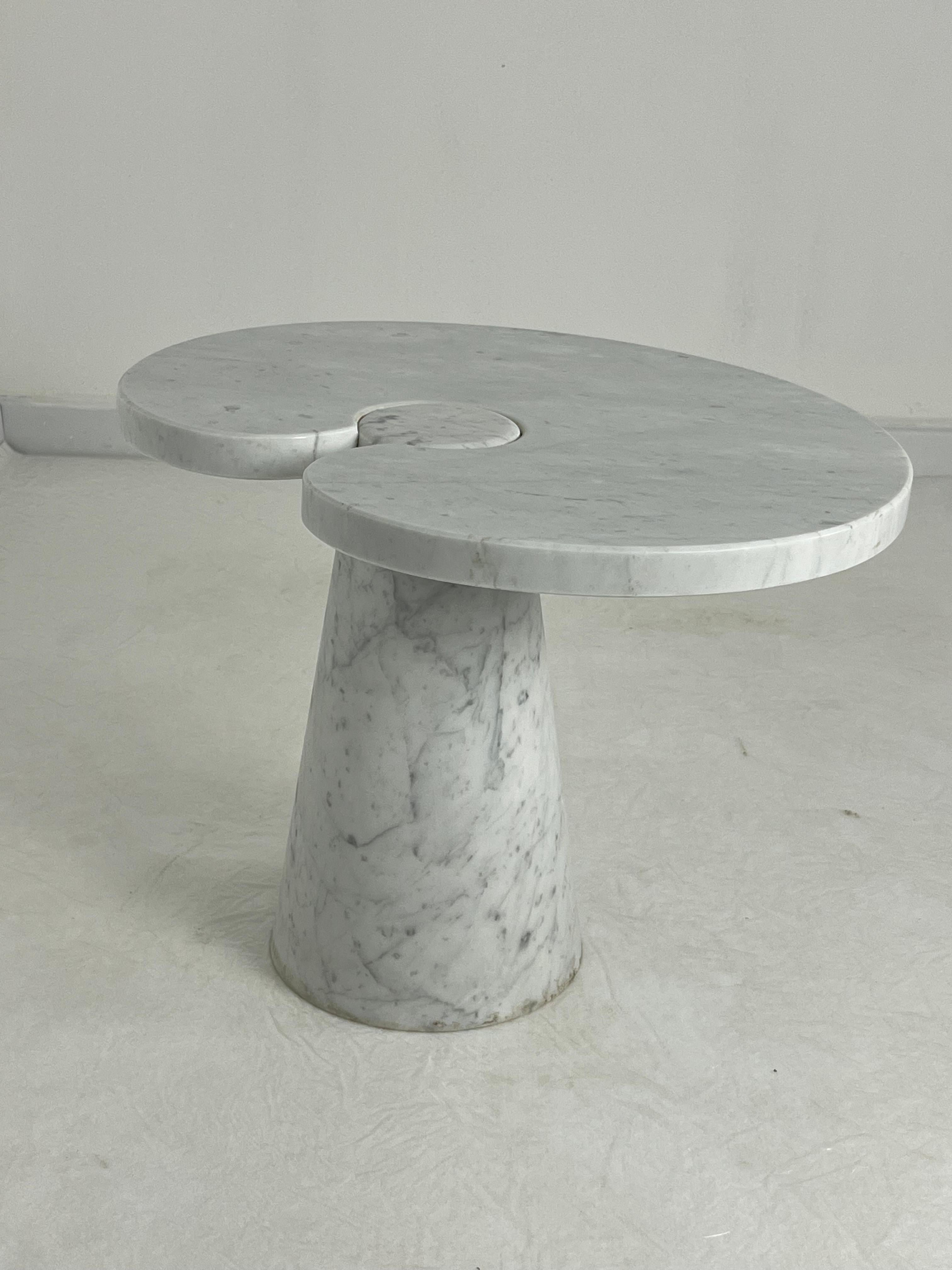 Fin du 20e siècle Table basse en marbre de Carrare attribuée à Angelo Mangiarotti pour Skipper, 1971 en vente