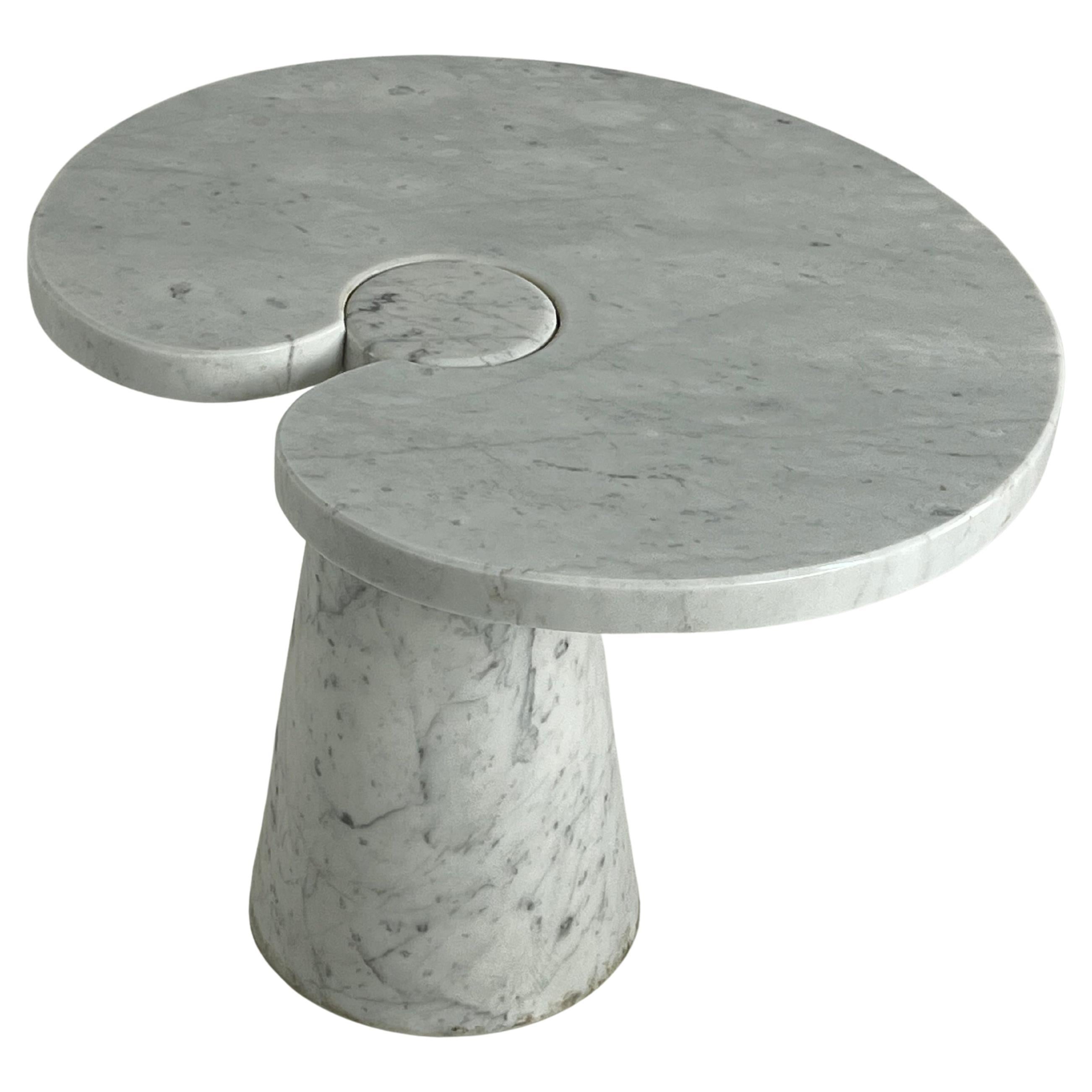 Table basse en marbre de Carrare attribuée à Angelo Mangiarotti pour Skipper, 1971