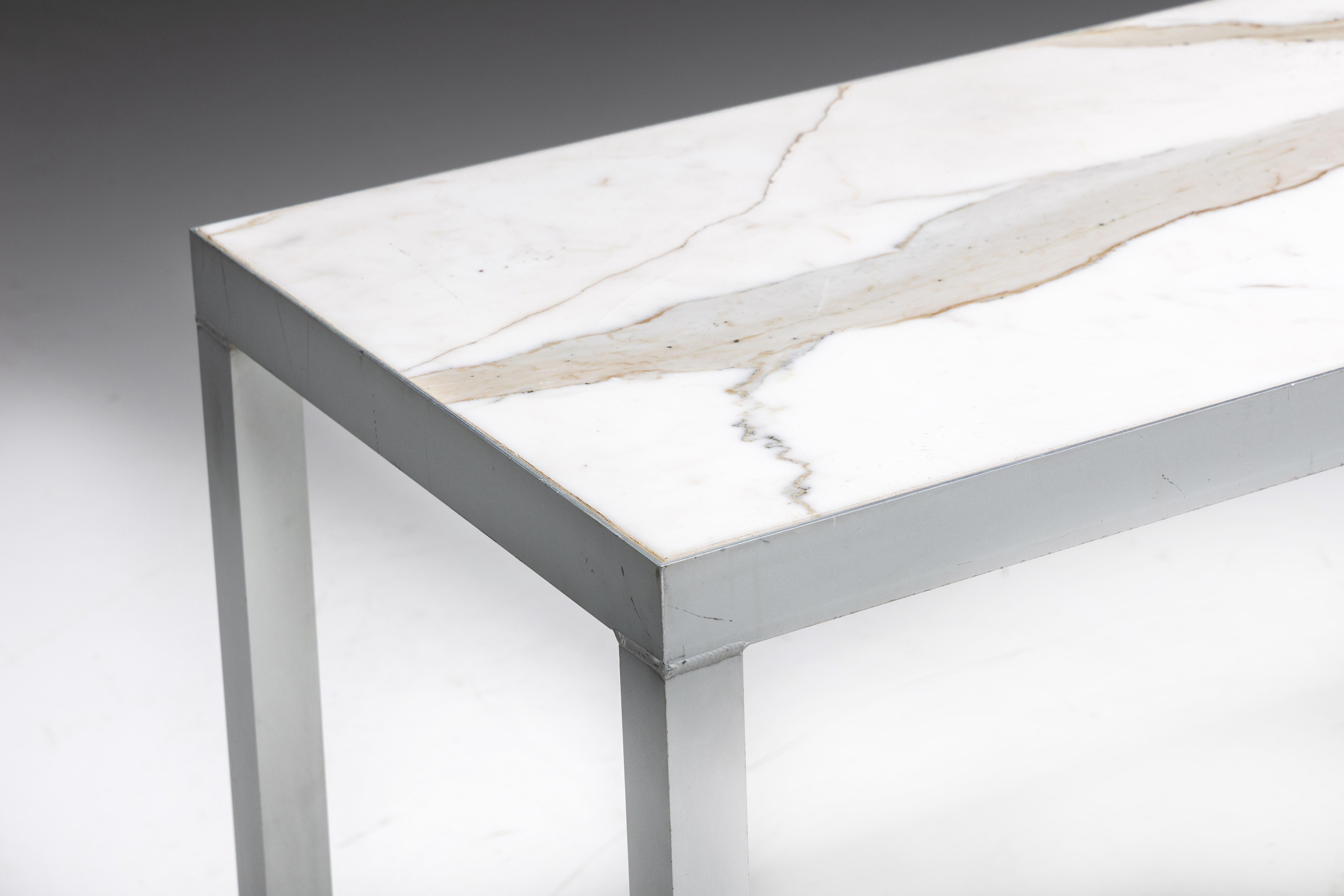 Carrara Marble Console Table by Philippe Starck, France, 1990s For Sale 5