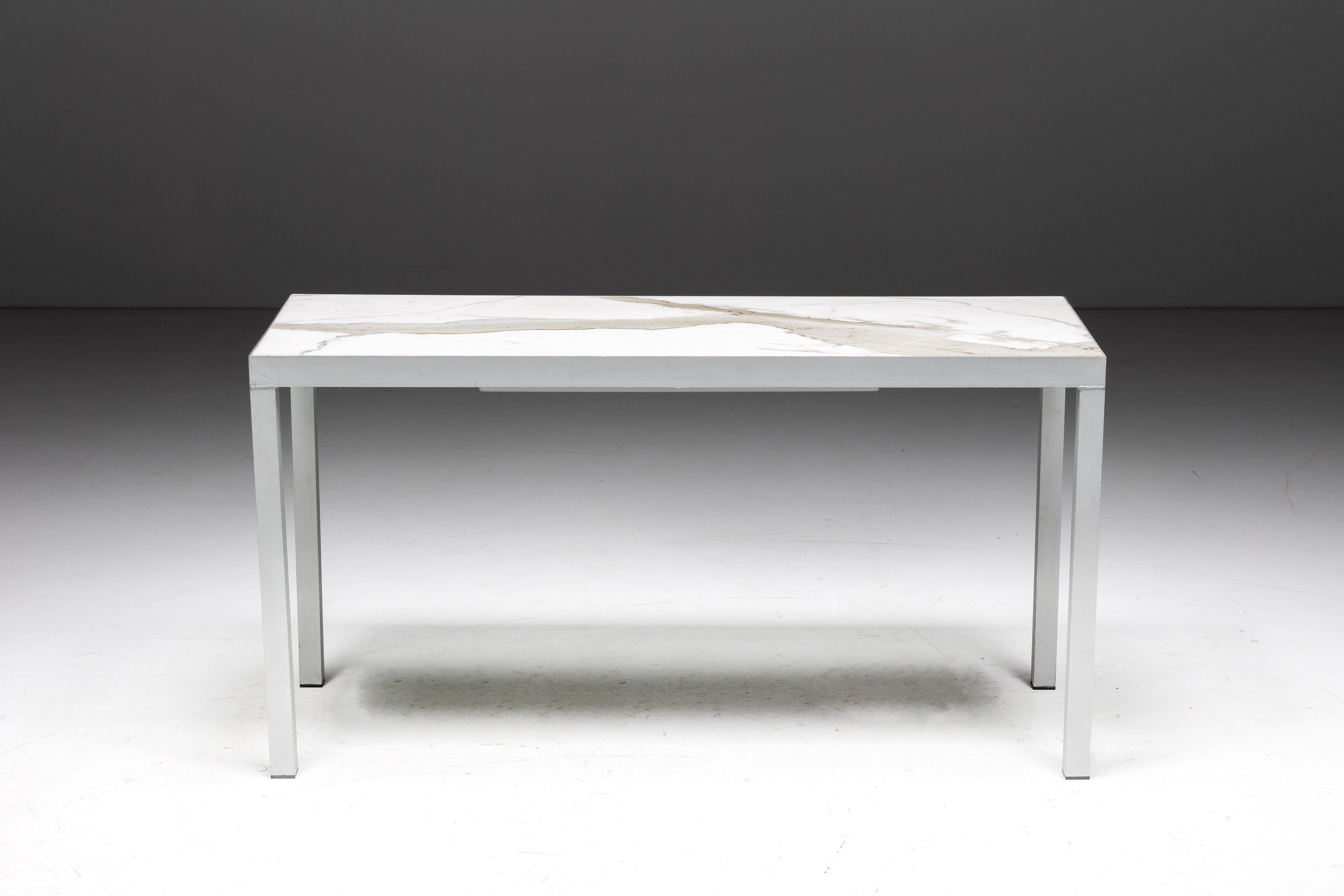 Carrara Marble Console Table by Philippe Starck, France, 1990s For Sale 8