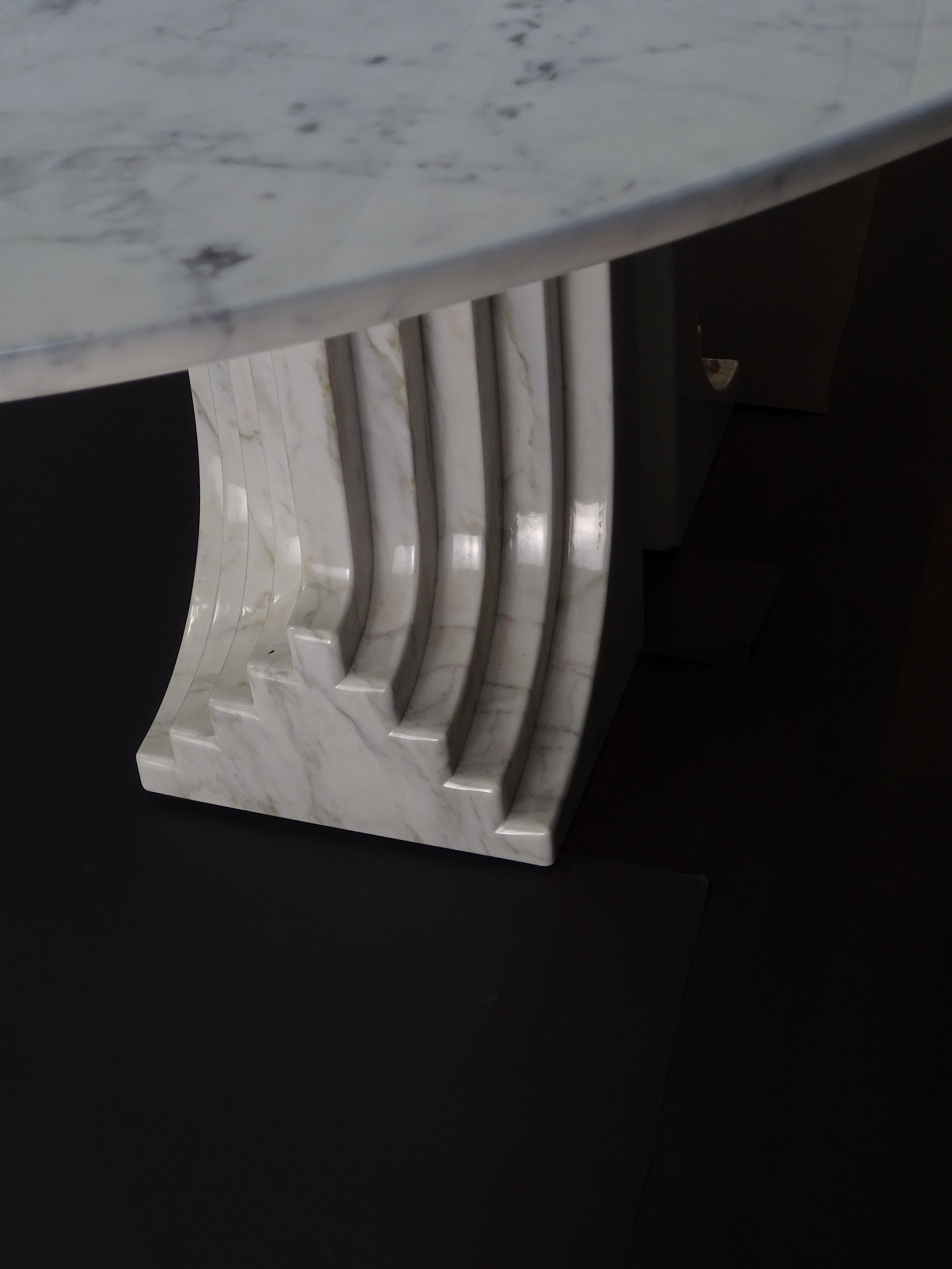 Carrara Marble Dining Table Model 'Samo' by Carlo Scarpa, 1973 5