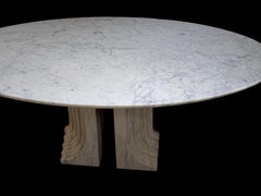 Carrara Marble Dining Table Model 'Samo' by Carlo Scarpa, 1973