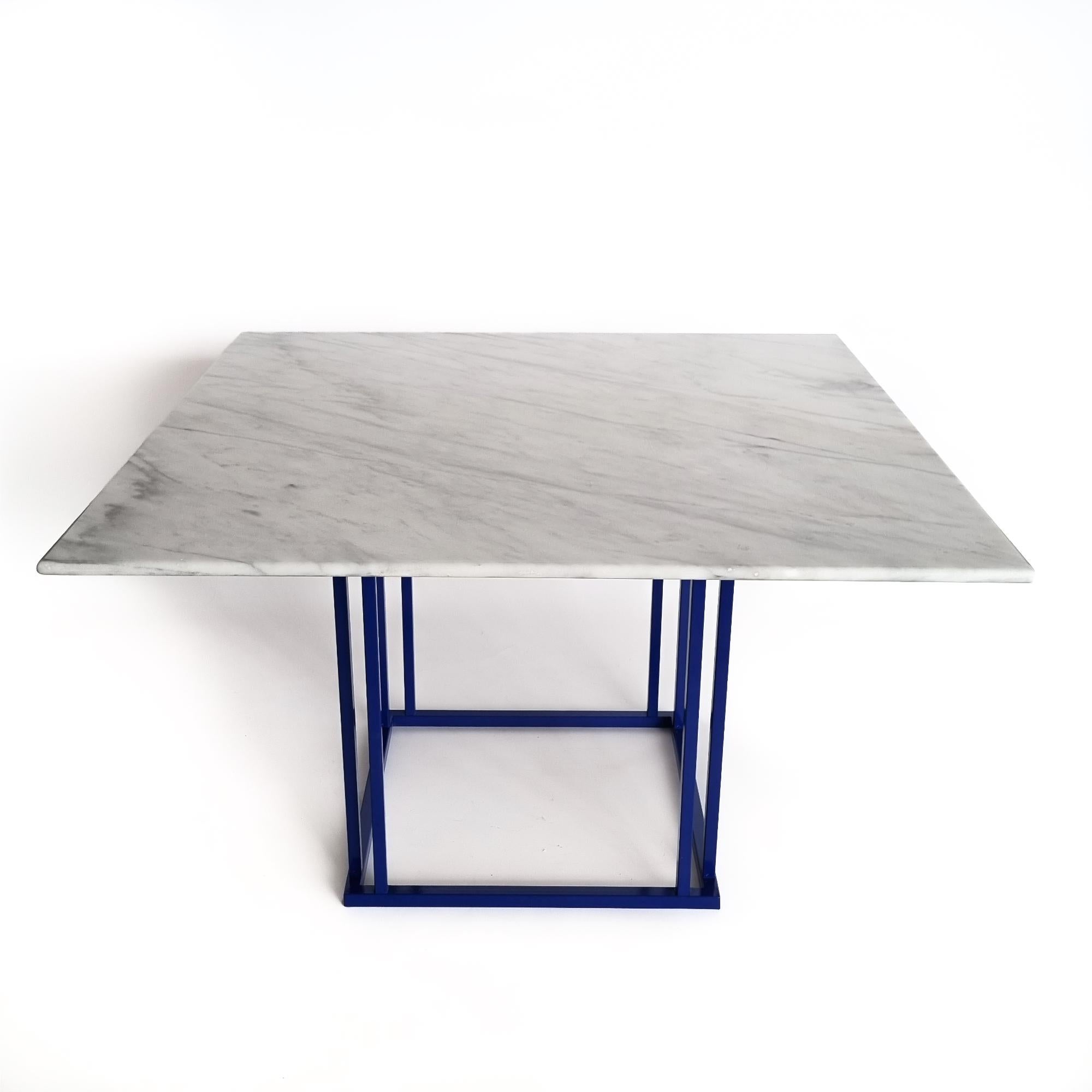 Mid-Century Modern Carrara Marble Dining Table or Working Desk, 1970s For Sale
