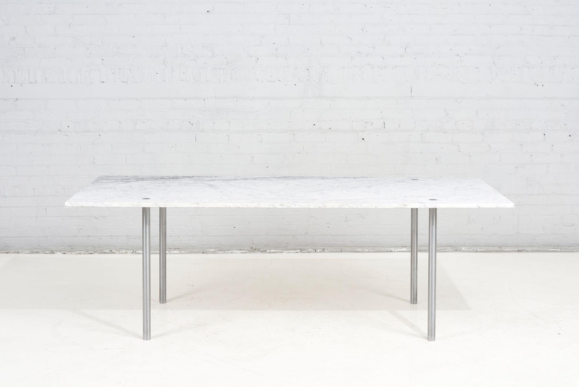 American Laverne Marble Dining Table by William Katavolos, Ross Littell & Douglas Kelly For Sale