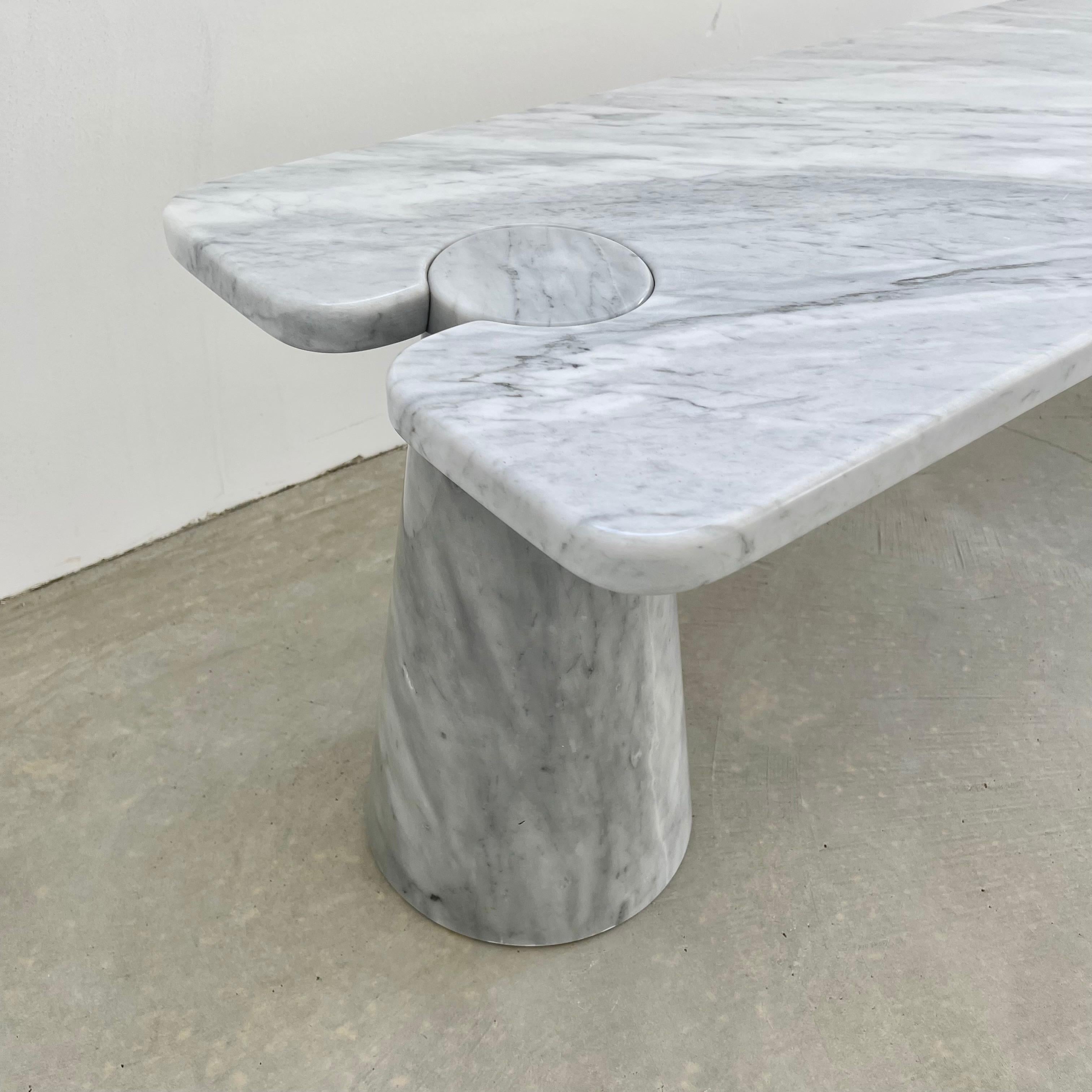 Carrara Marble Eros Coffee Table Attributed to Angelo Mangiarotti For Sale 4