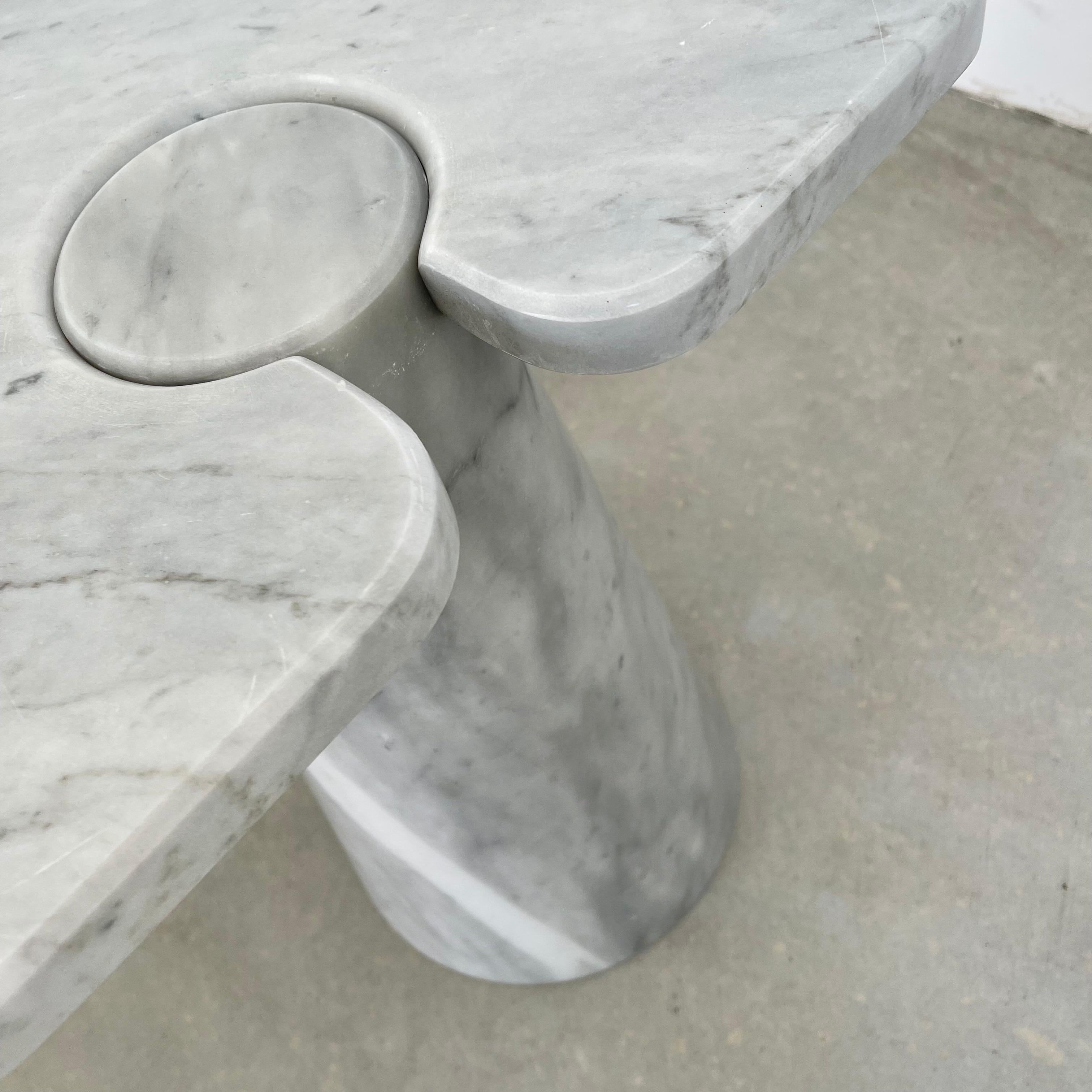 Carrara Marble Eros Coffee Table Attributed to Angelo Mangiarotti For Sale 5
