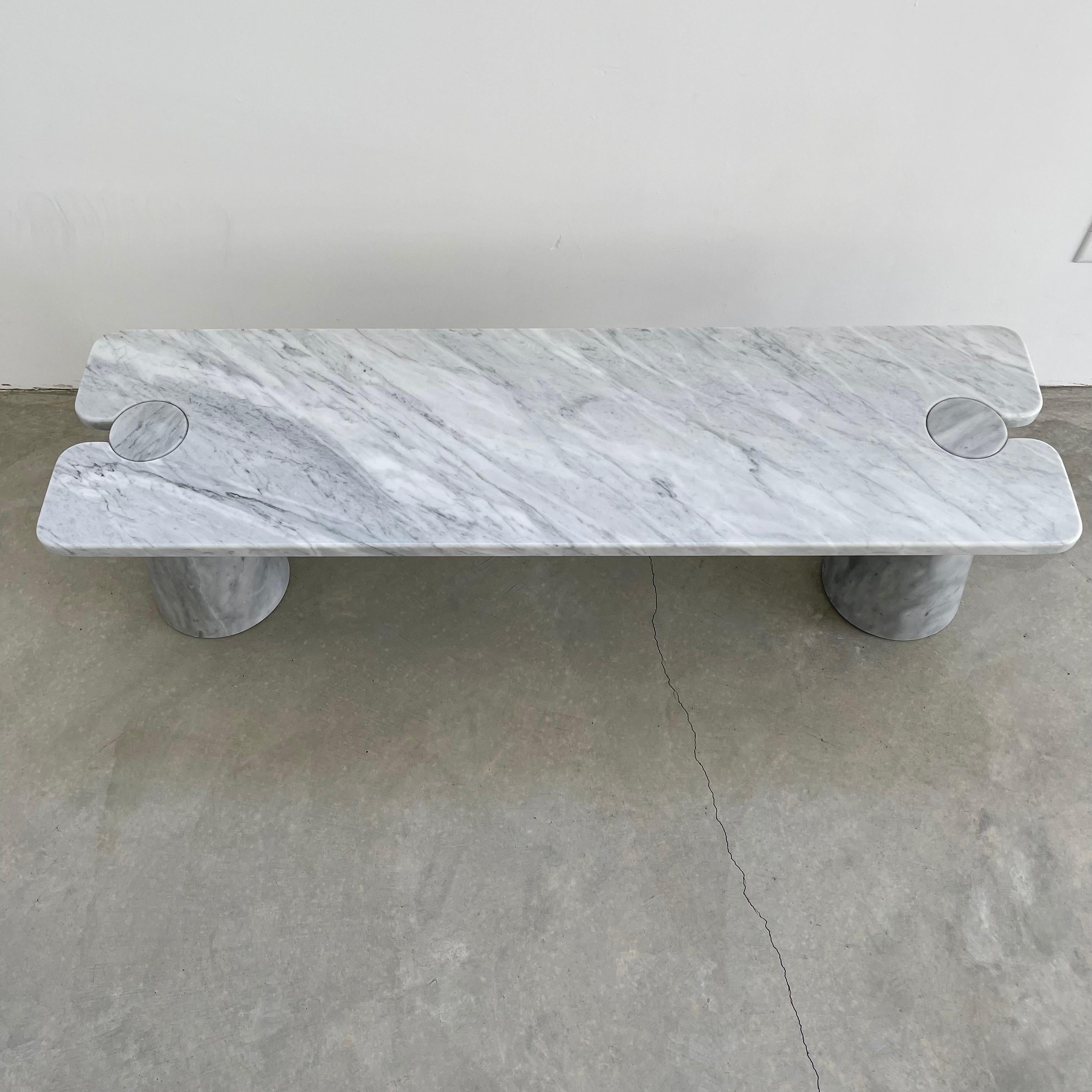 Carrara Marble Eros Coffee Table Attributed to Angelo Mangiarotti For Sale 5