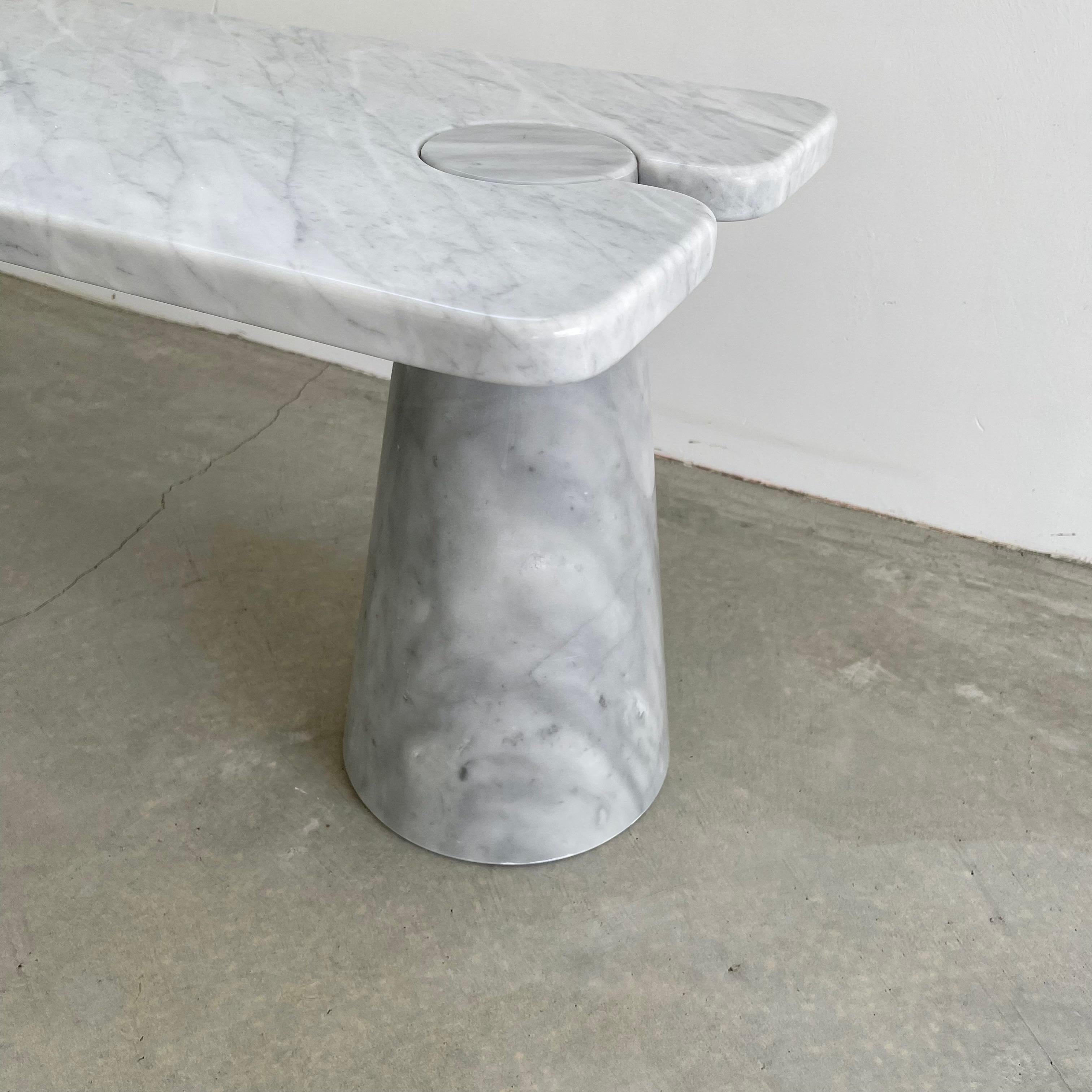 Carrara Marble Eros Coffee Table Attributed to Angelo Mangiarotti For Sale 7