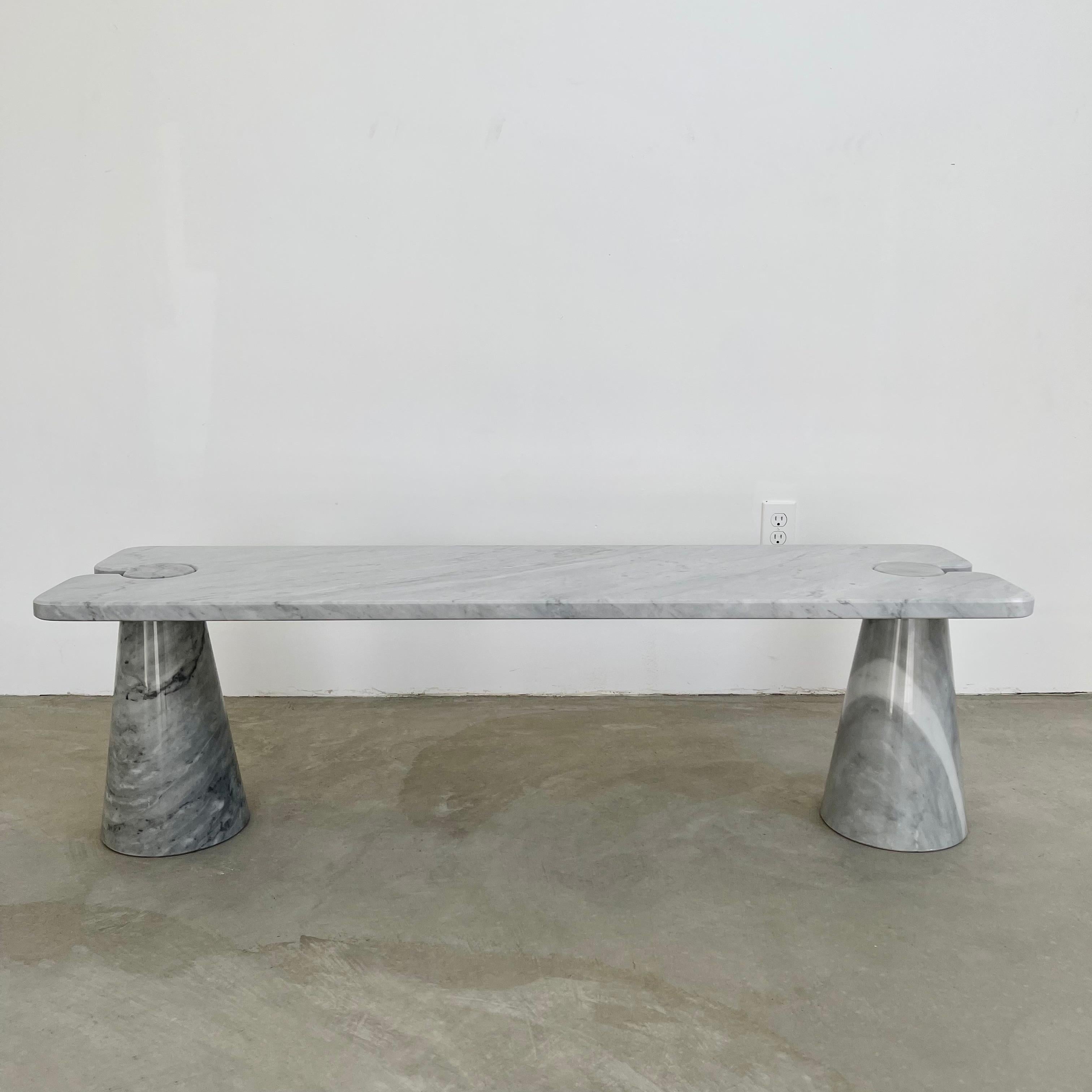 Mid-20th Century Carrara Marble Eros Coffee Table Attributed to Angelo Mangiarotti For Sale