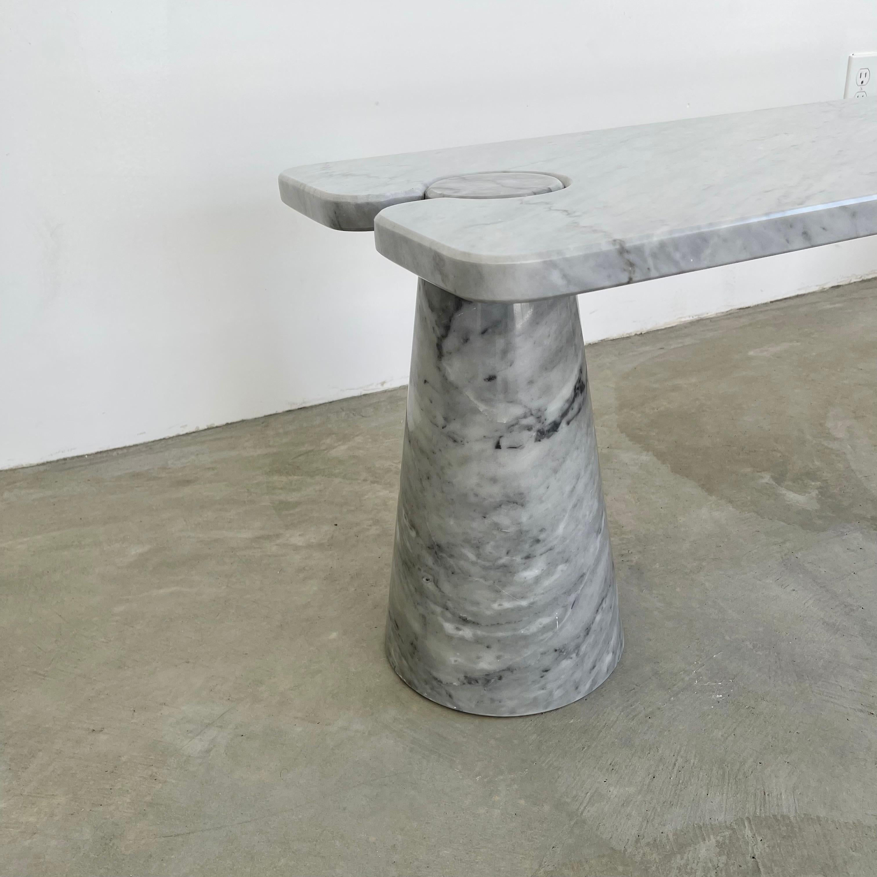 Carrara Marble Eros Coffee Table Attributed to Angelo Mangiarotti For Sale 1