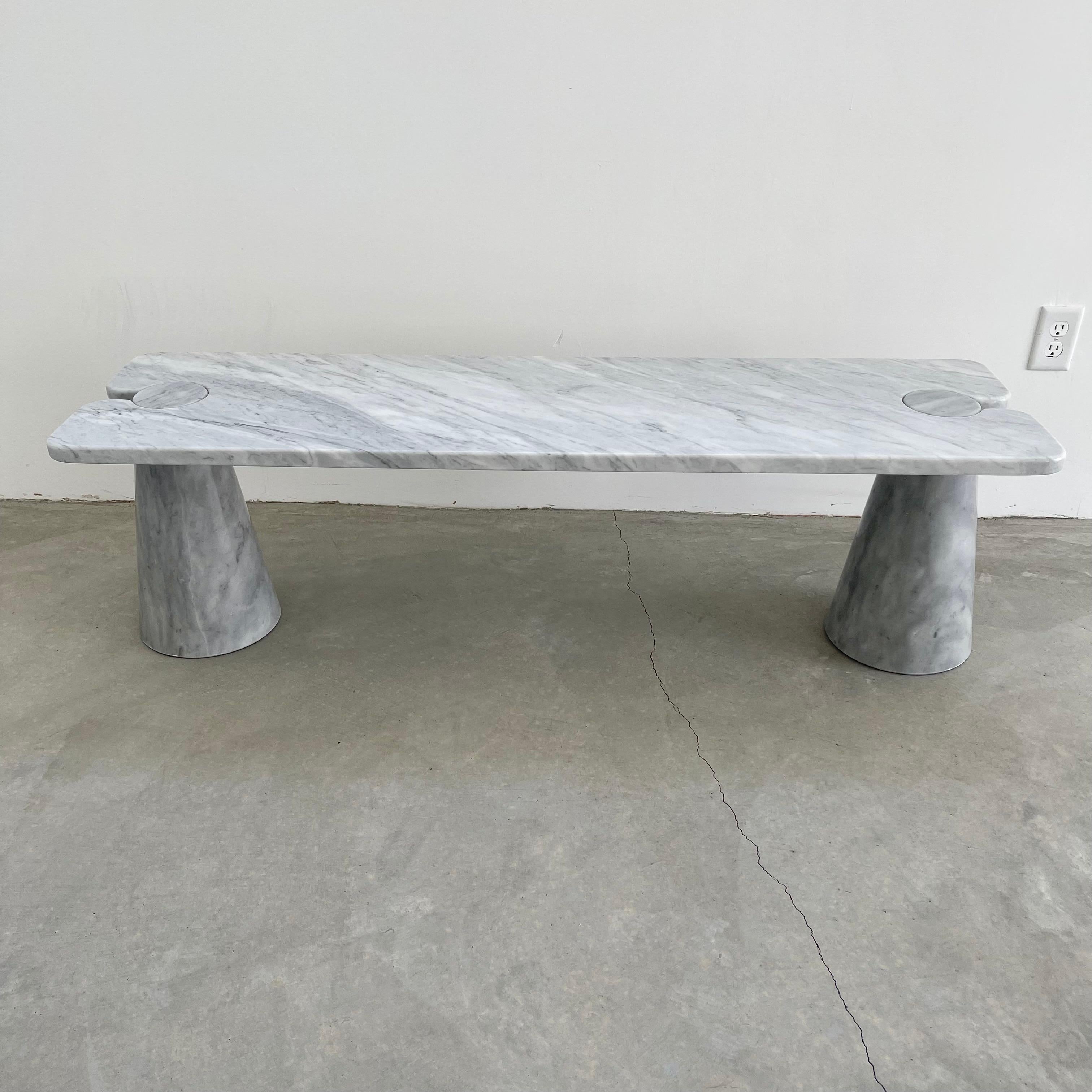 Carrara Marble Eros Coffee Table Attributed to Angelo Mangiarotti For Sale 1