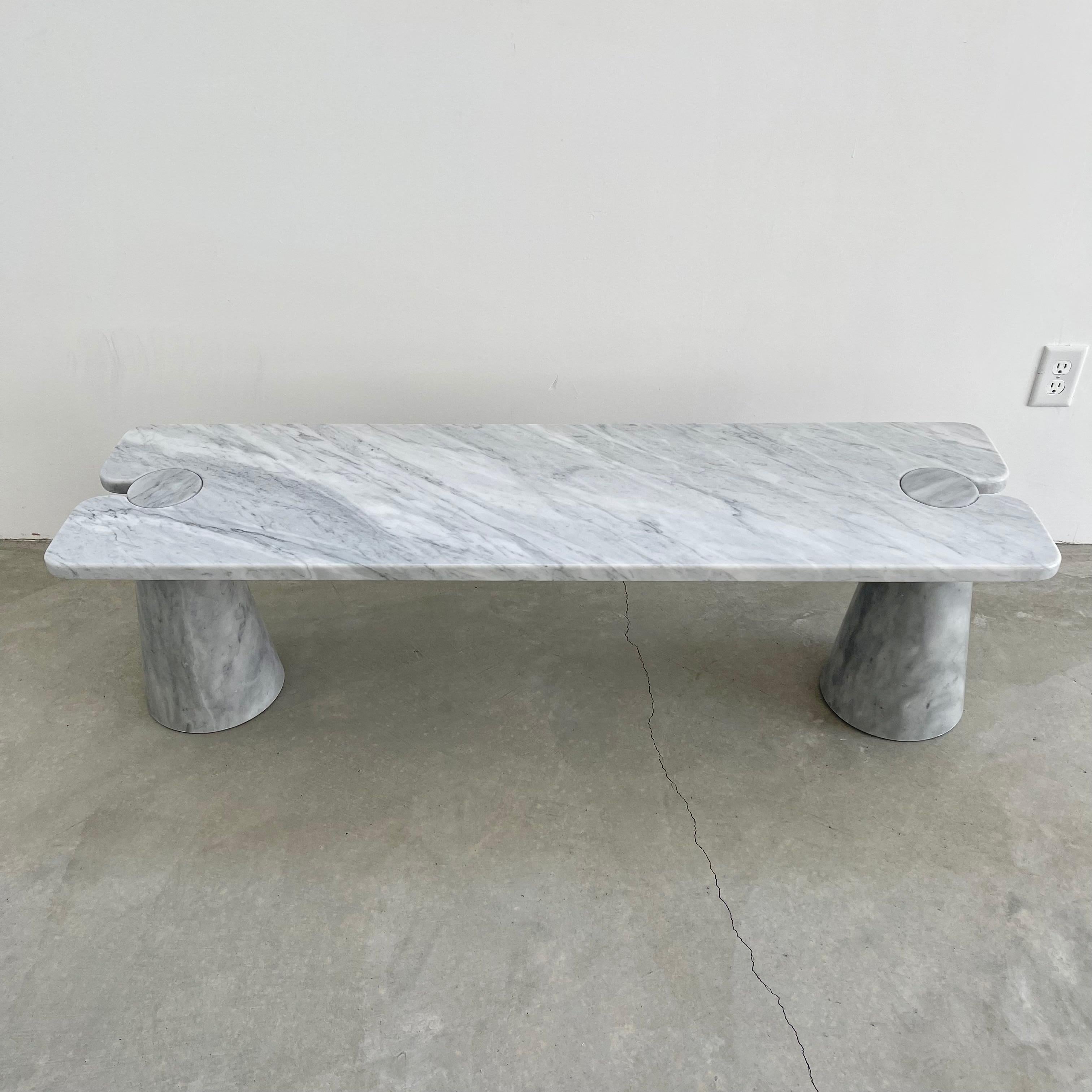 Carrara Marble Eros Coffee Table Attributed to Angelo Mangiarotti For Sale 2