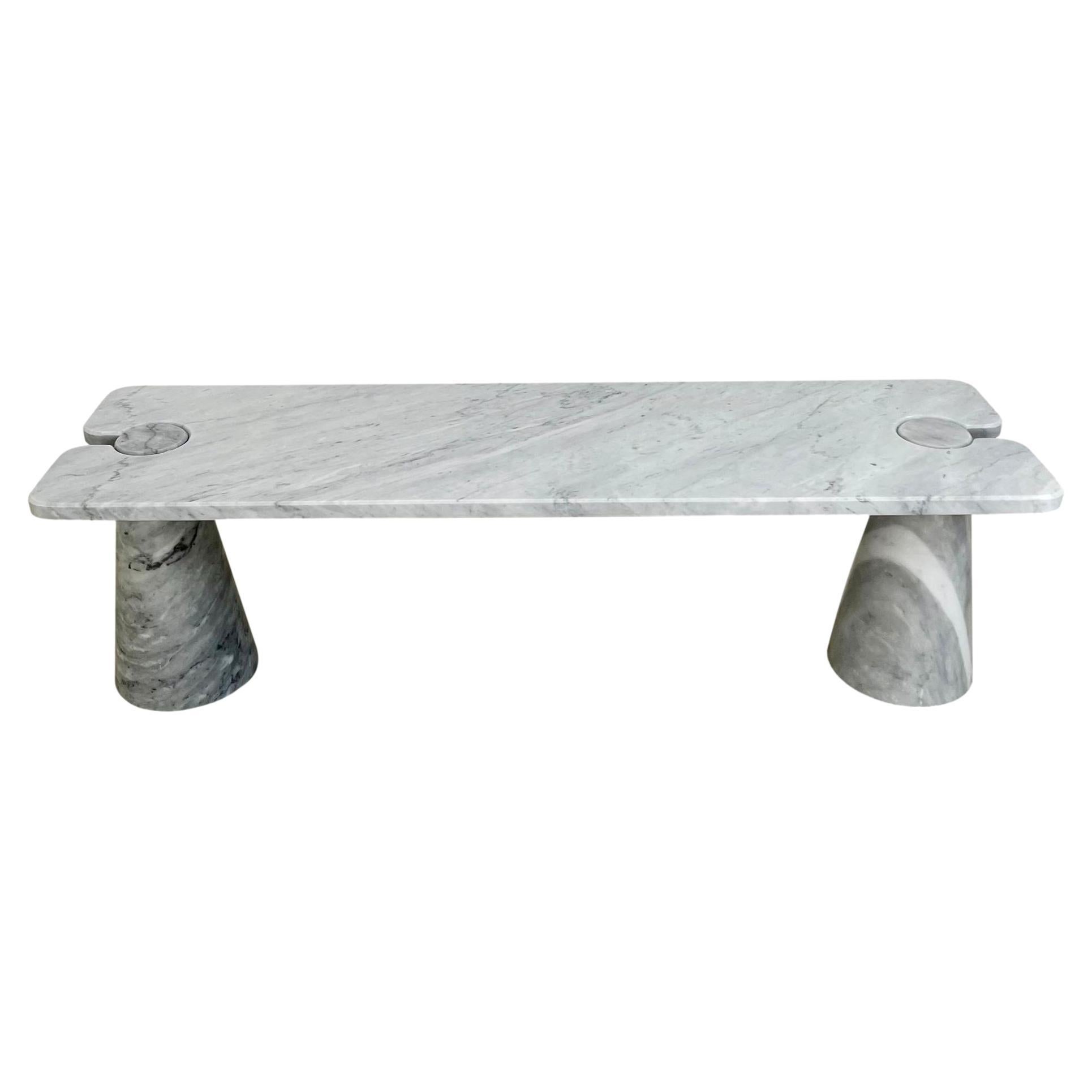Carrara Marble Eros Coffee Table Attributed to Angelo Mangiarotti For Sale