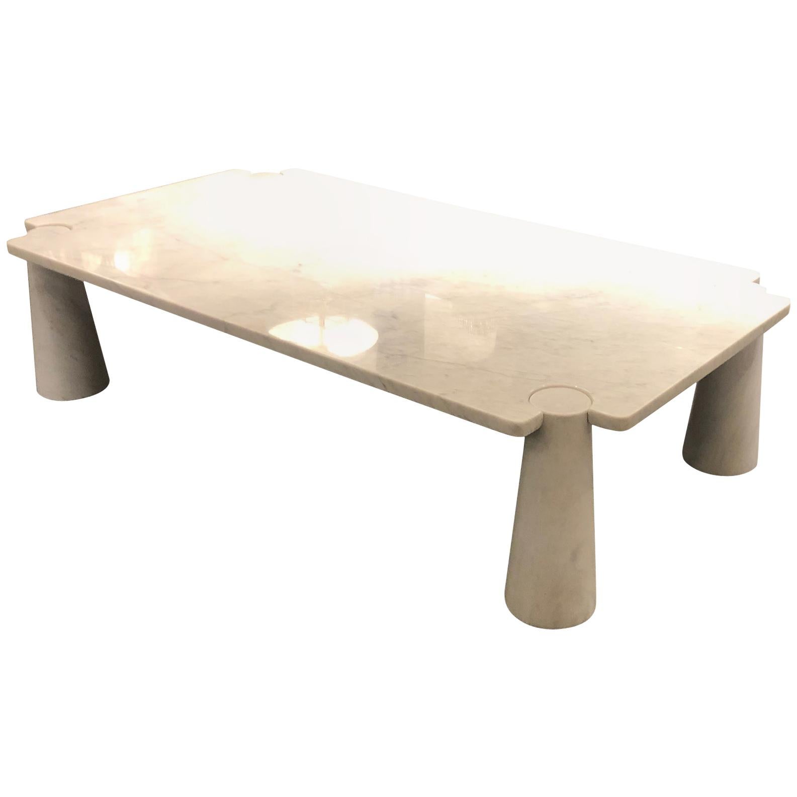 Carrara Marble "Eros" Coffee Table by Angelo Mangiarotti, Italy, 1960s