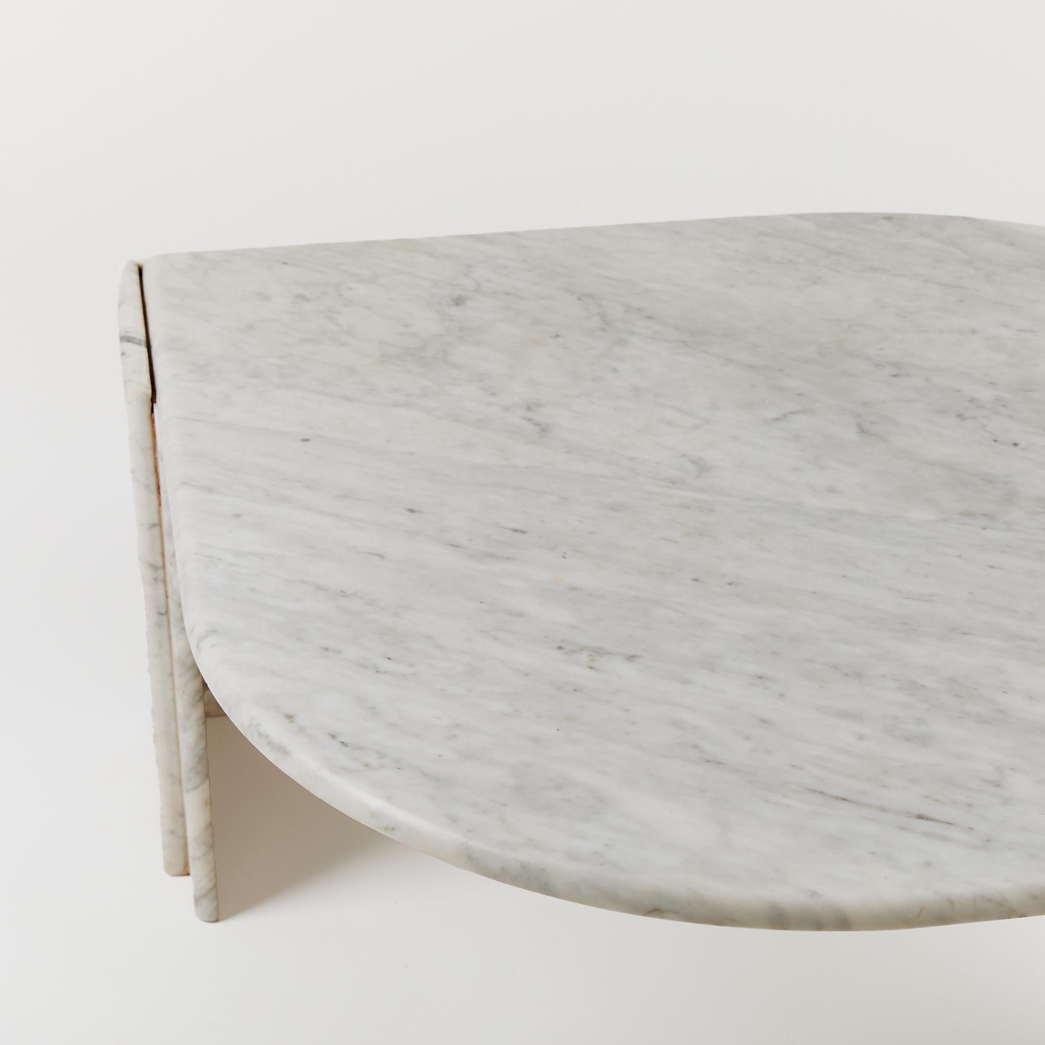 Carrara Marble Eye Shape Coffee Table 3