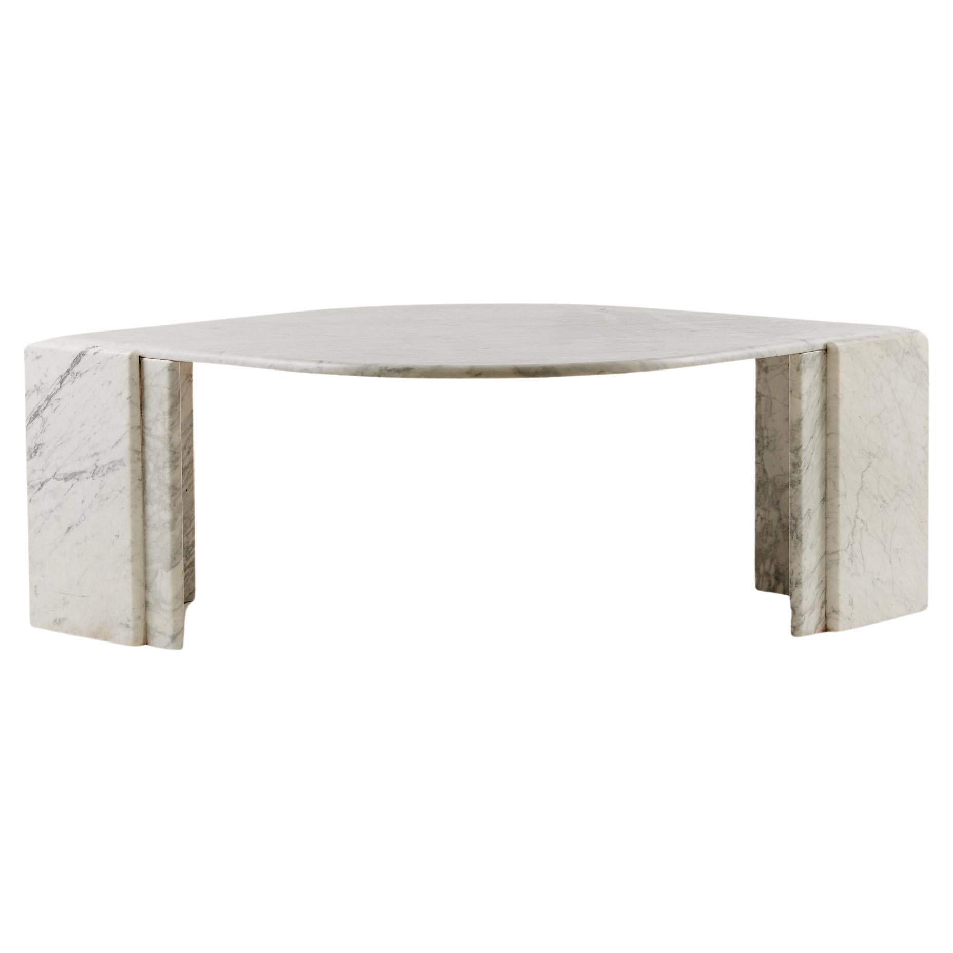 Carrara Marble Eye Shape Coffee Table