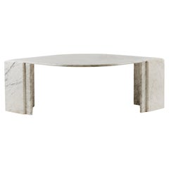 Carrara Marble Eye Shape Coffee Table