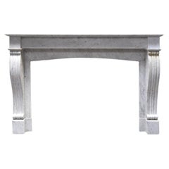 Antique Carrara marble fireplace from the 19th Century