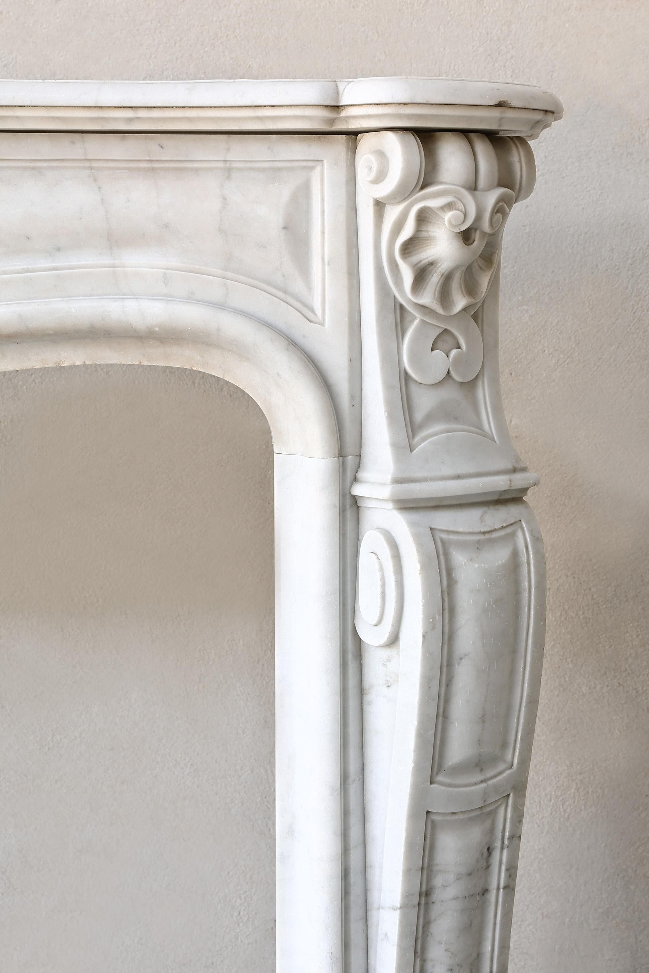 Marble Antique marble fireplace For Sale