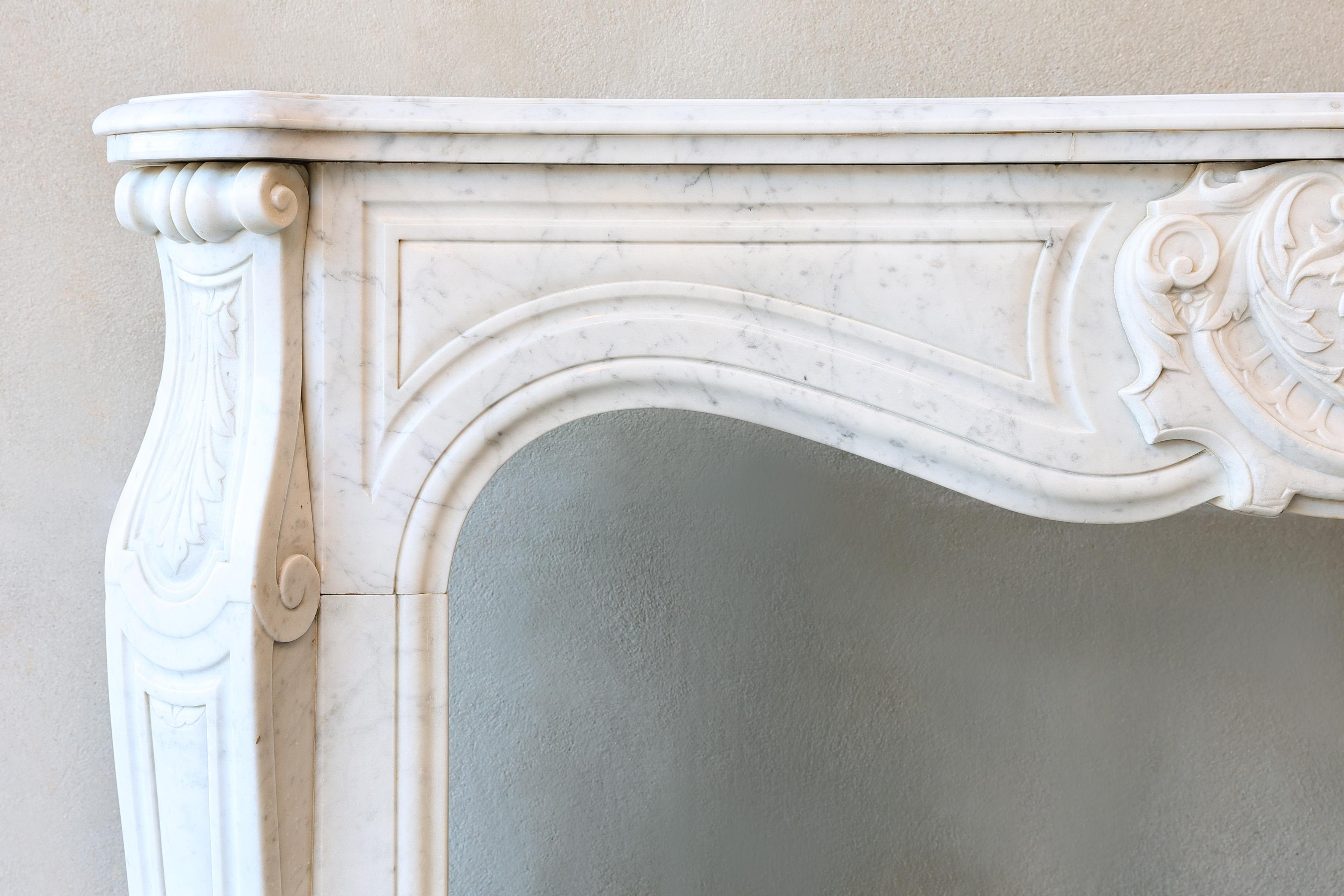 Marble Antique Fireplace Mantel For Sale