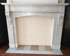 Carrara Marble Fireplace, Late 19th Century
