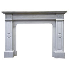 Carrara marble fireplace mantel 19th Century