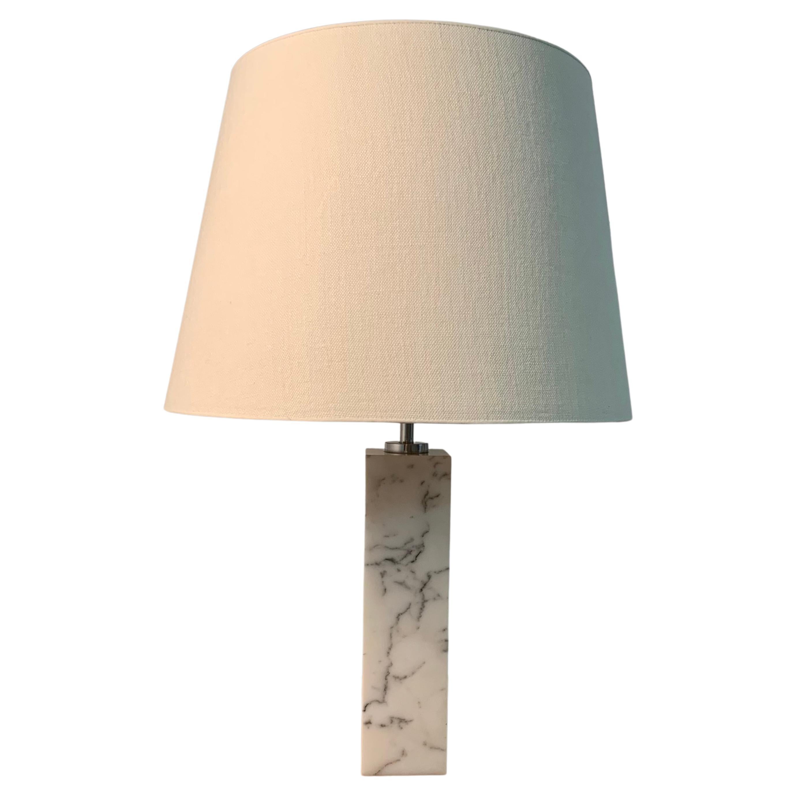 Carrara Marble Florence Knoll Table Lamp Model 180 For Sale
