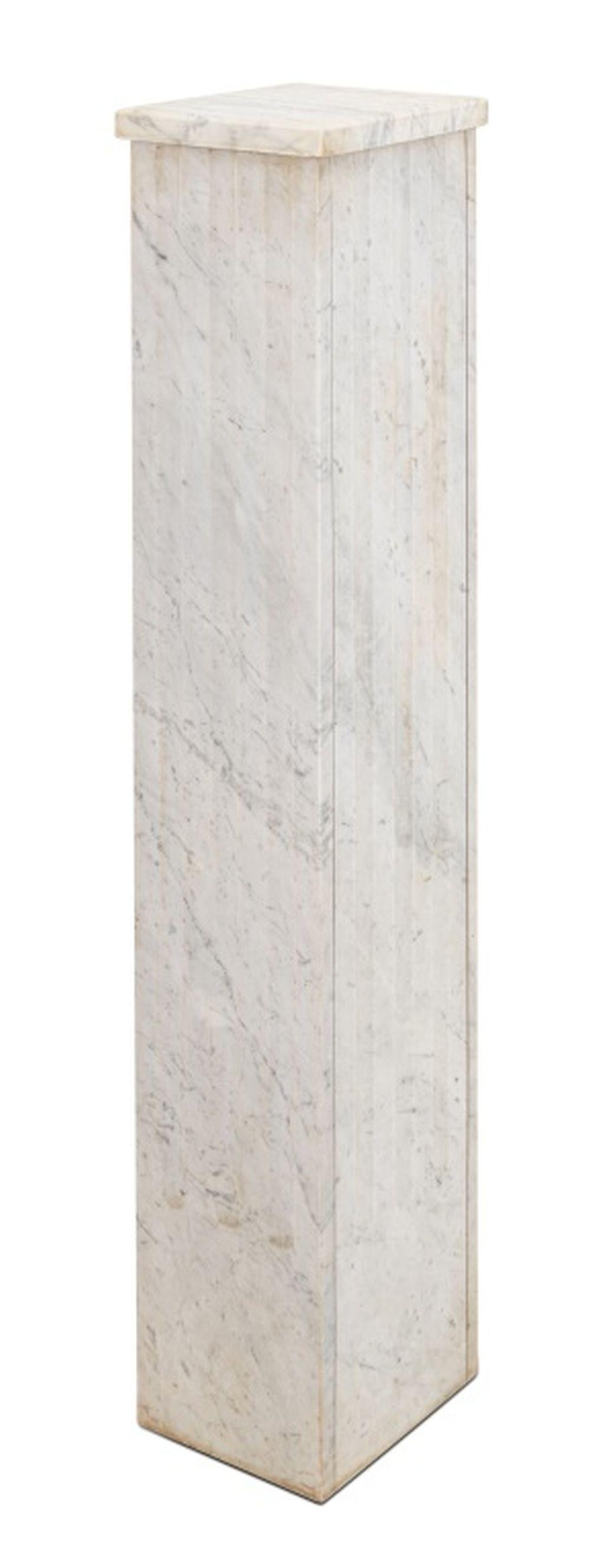 Carrara Marble Fluted Column Pedestal. 45