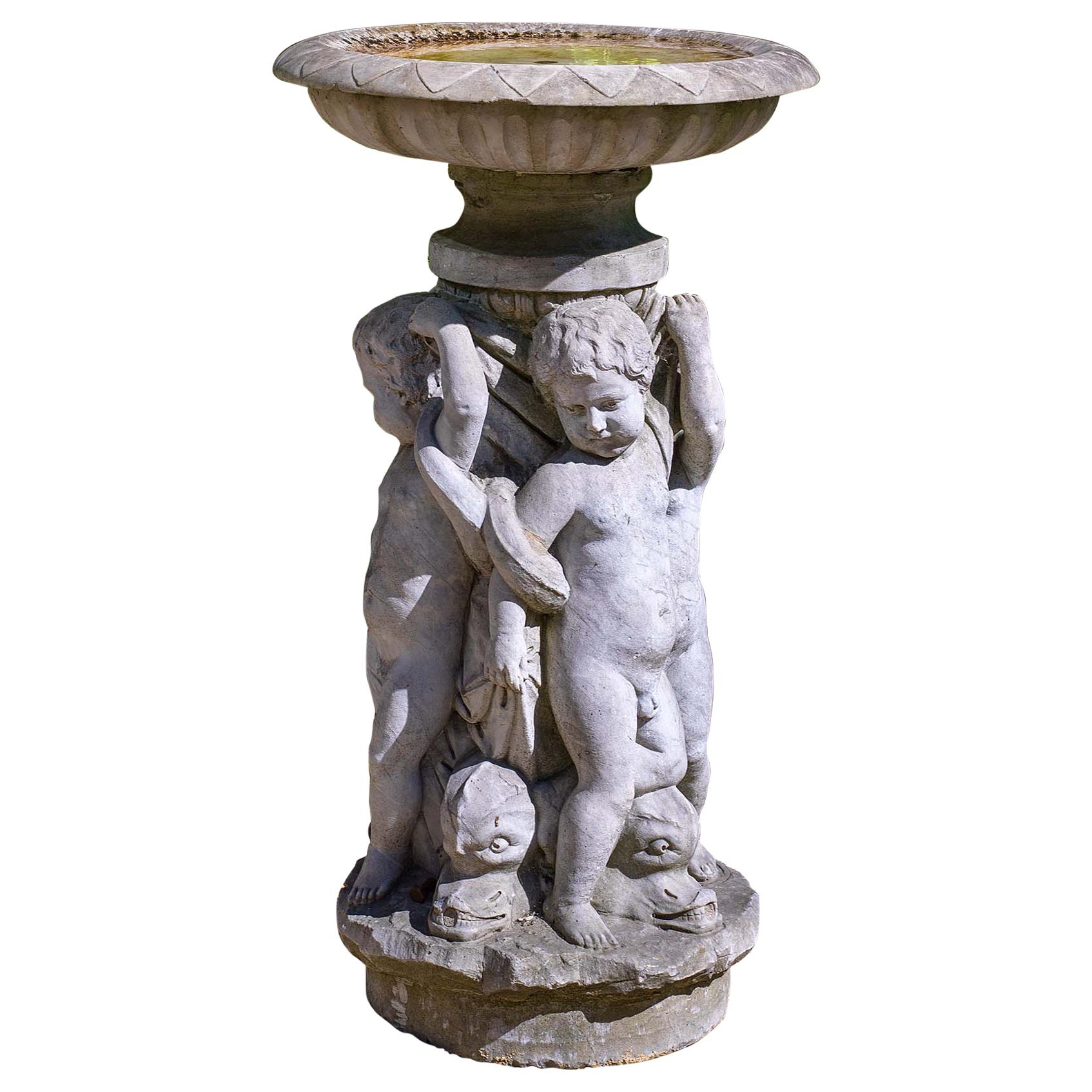 Carrara Marble Fountain Centerpiece