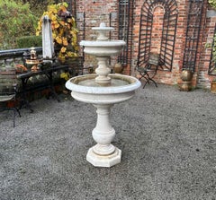 Carrara Marble Fountain, Circa 1880
