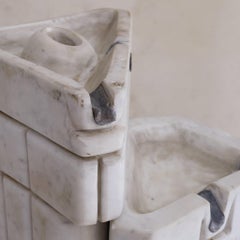 Carrara Marble Fountain or Sculpture in the Manner of Paul Brandenburg