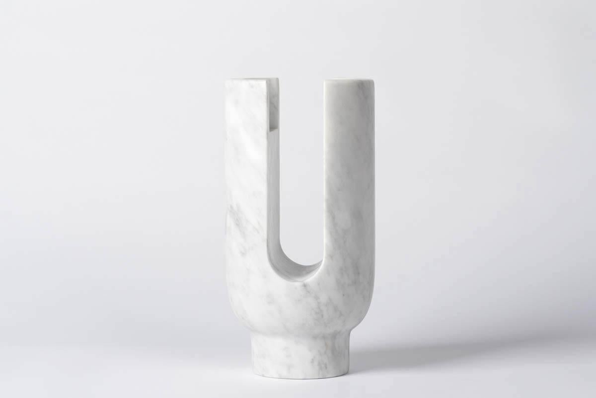 carrara Marble Lyra candleholder by Dan Yeffet
Dimensions: Ø 143 x H 275 mm
Materials: Marble 


Marble available:
Marquina
Grey St Laurent
Portoro
Paonazzo
Calacatta


Born in 1971 in Jerusalem, Israel. Studied Industrial Design at